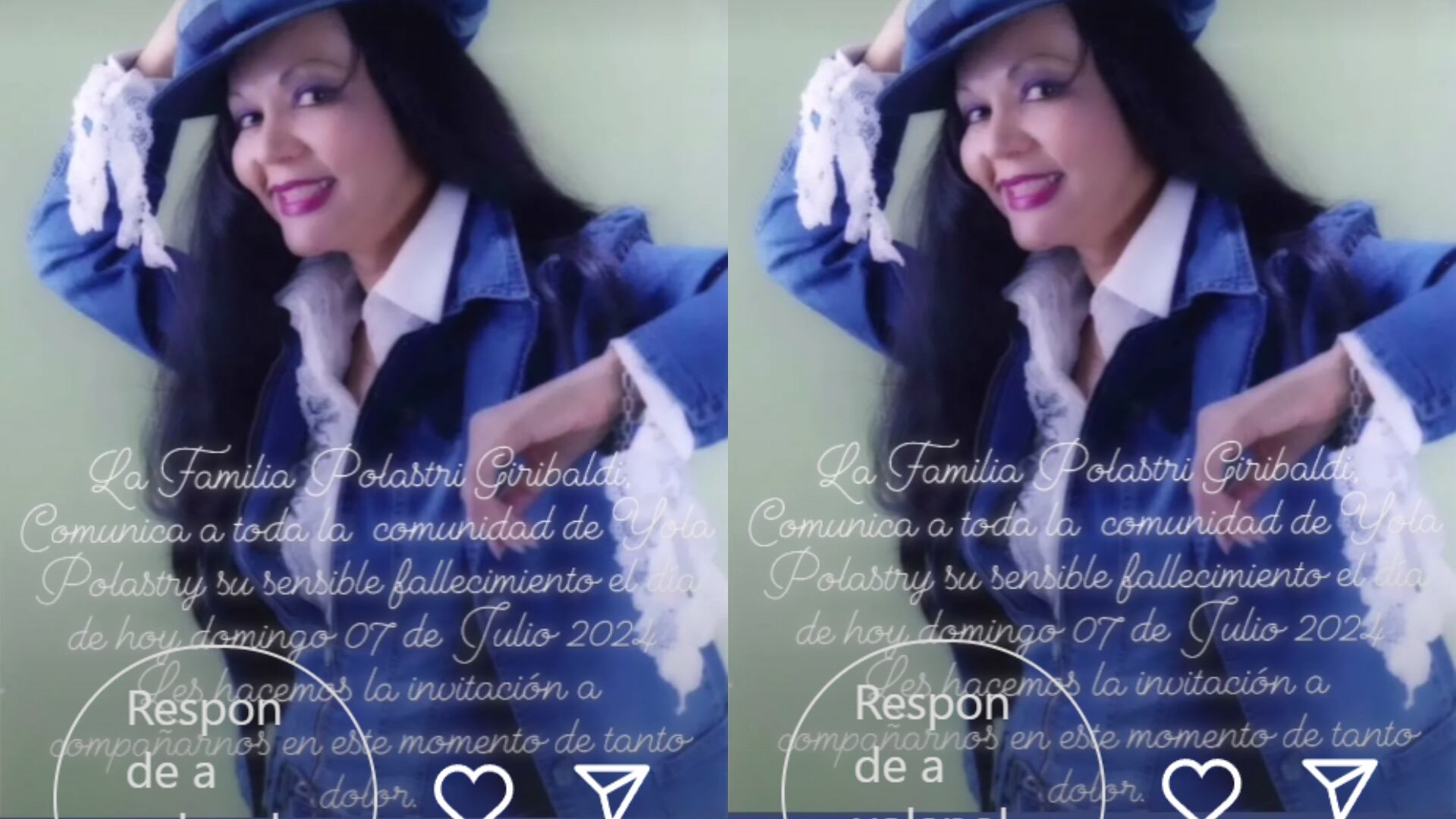 Yola Polastri falleció el 7 de julio. Instagram