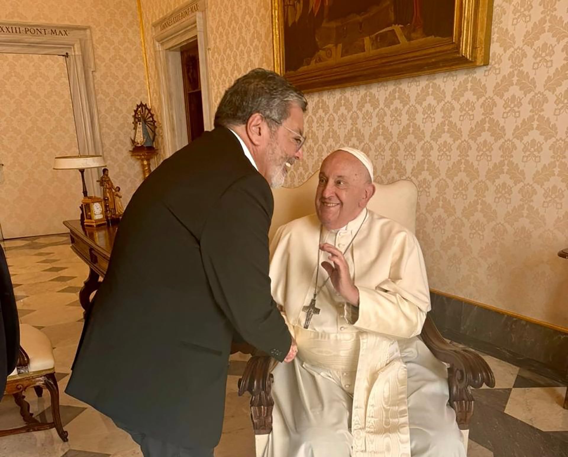 Gerardo Martínez con el papa Francisco