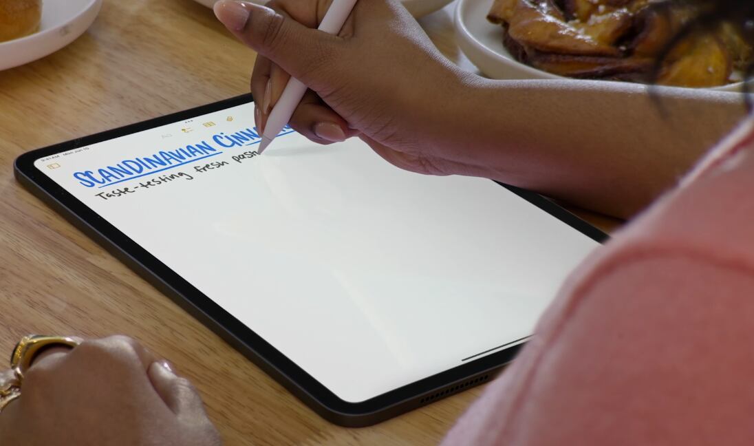 Smart Script está habilitado para Apple Pencil. (Apple)