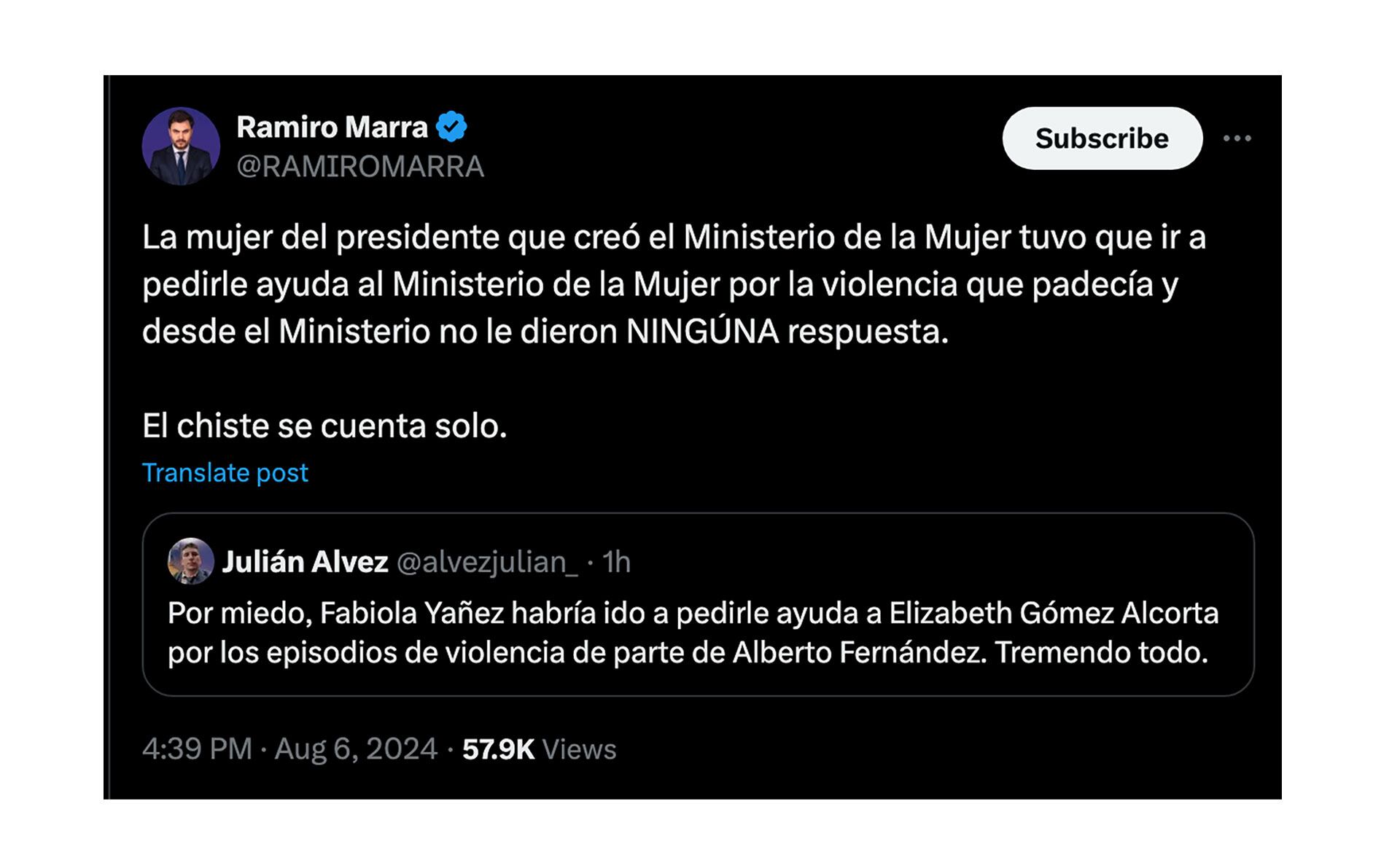 la reacción del arco político tras la denuncia de Fabiola Yáñez contra Alberto Fernández