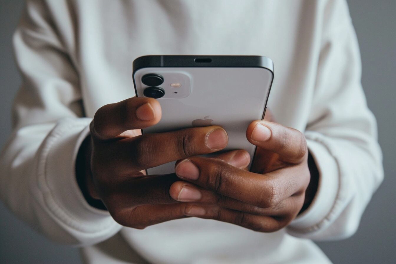 Plano detalle de las manos de una persona utilizando un celular - (Imagen Ilustrativa Infobae)