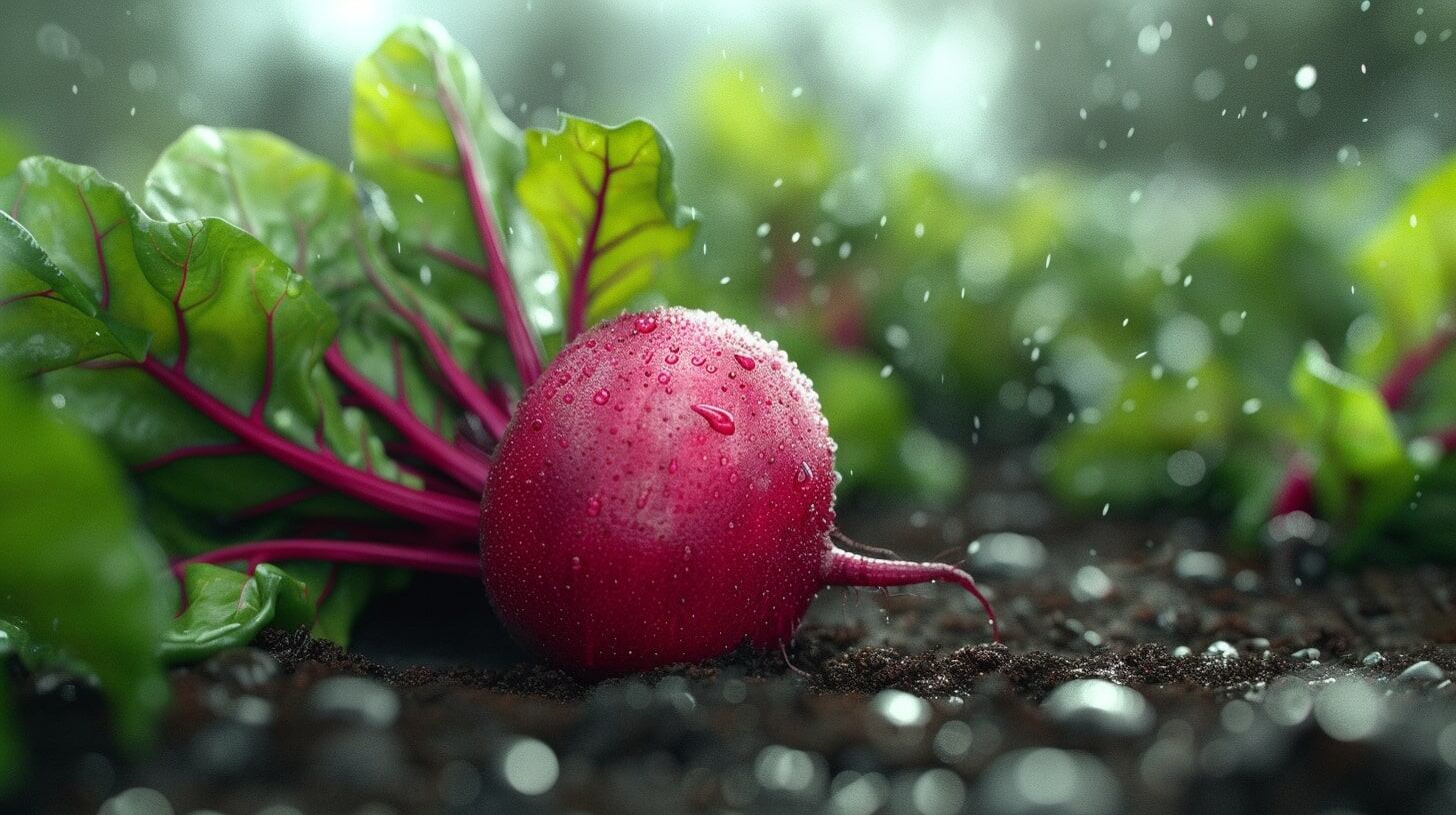 betabel recién extraído de la tierra, destacando su cultivo orgánico y propiedades saludables - (Imagen Ilustrativa Infobae)