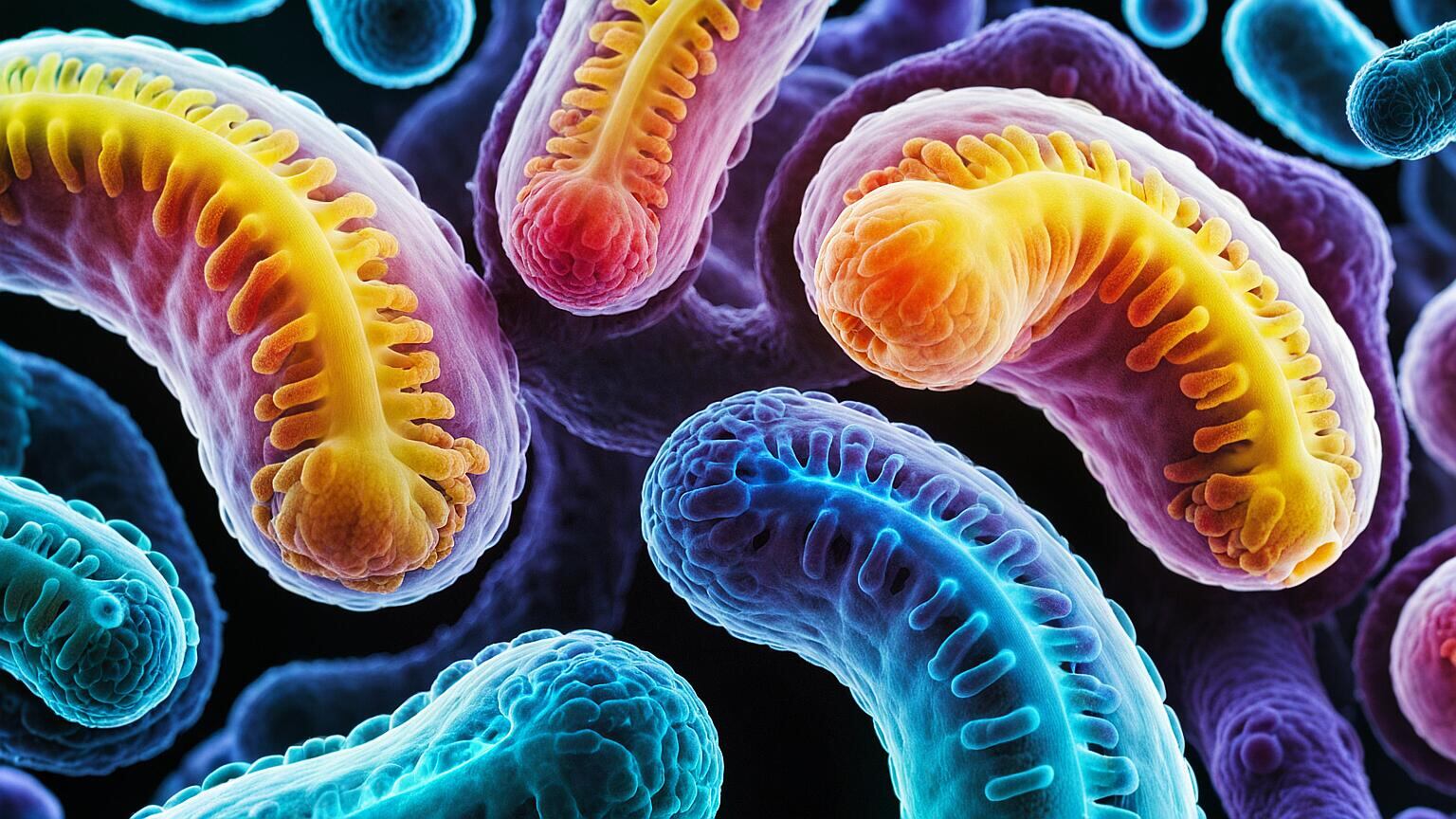 Impresionante macrofotografía en colores vivos que muestra la diversidad de bacterias y virus. Una visión fascinante de los microorganismos en el mundo biológico. (Imagen ilustrativa Infobae)