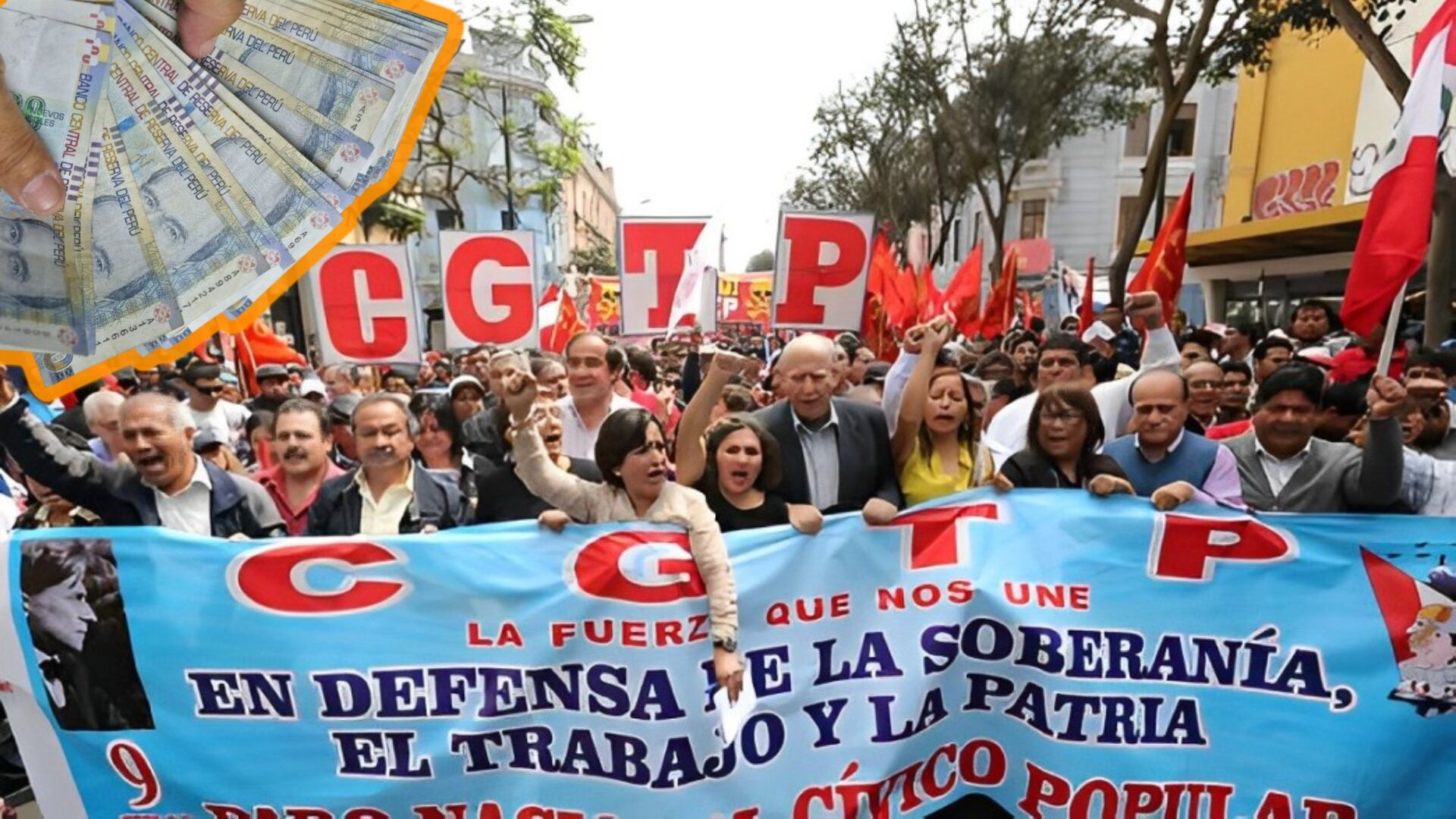 Marcha por el aumento del sueldo mínimo