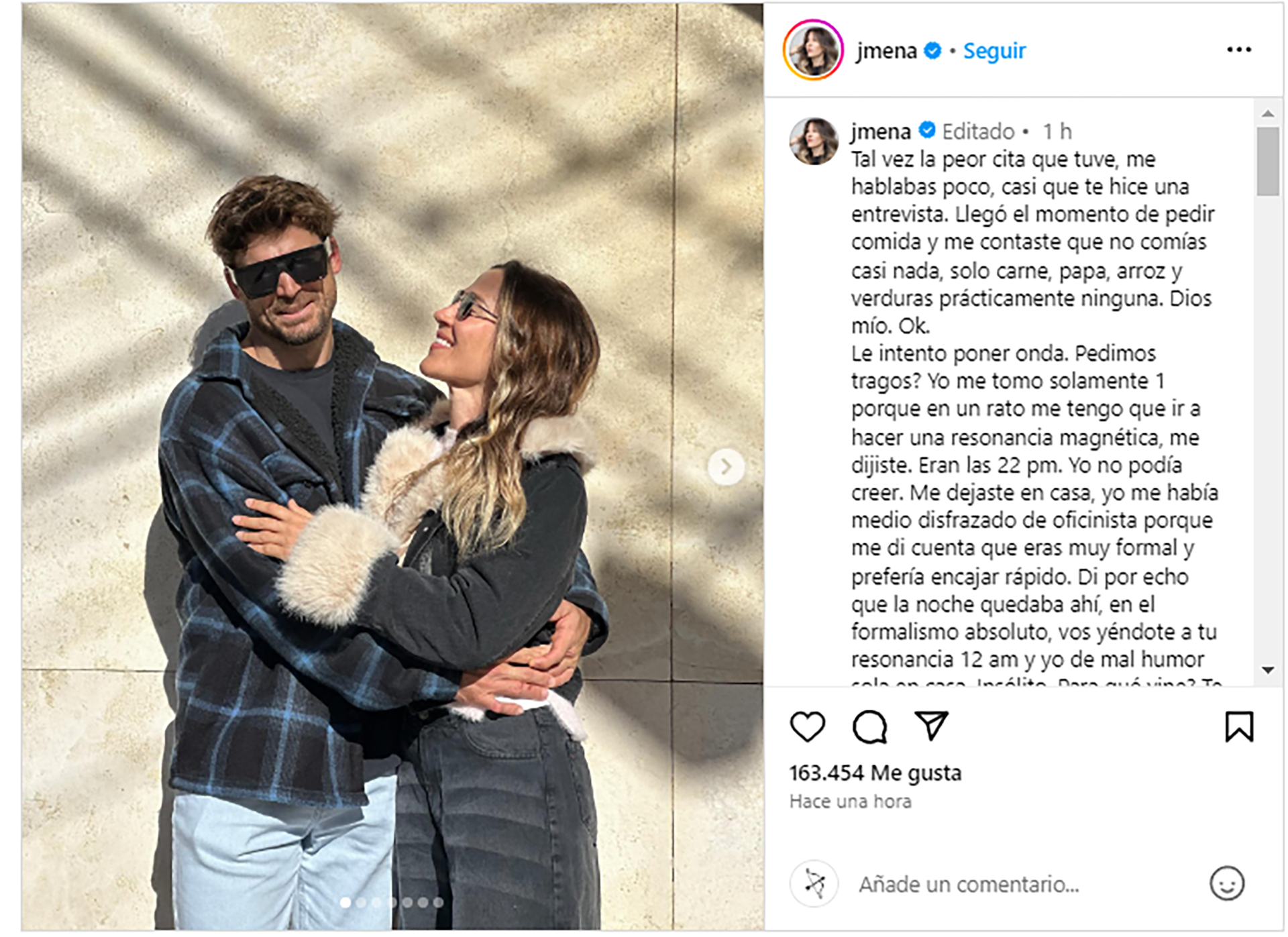 La cadenita con la que Jimena Barón y Matías Palleiro celebraron 3 años de relación