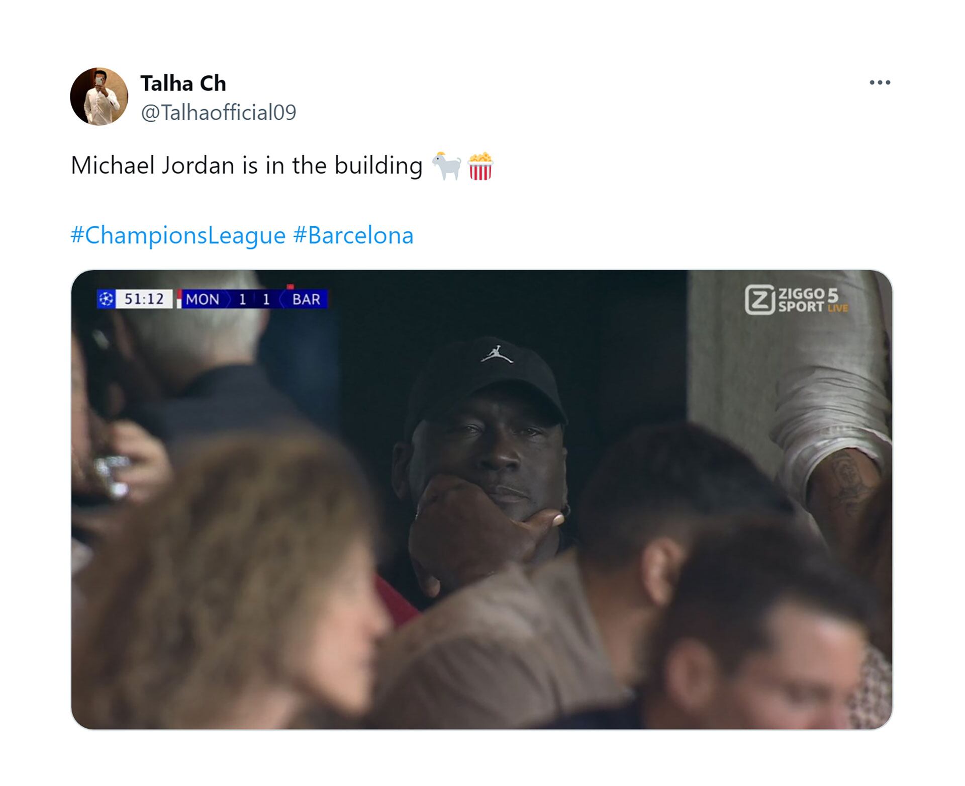 Michael Jordan en la derrota del Barcelona