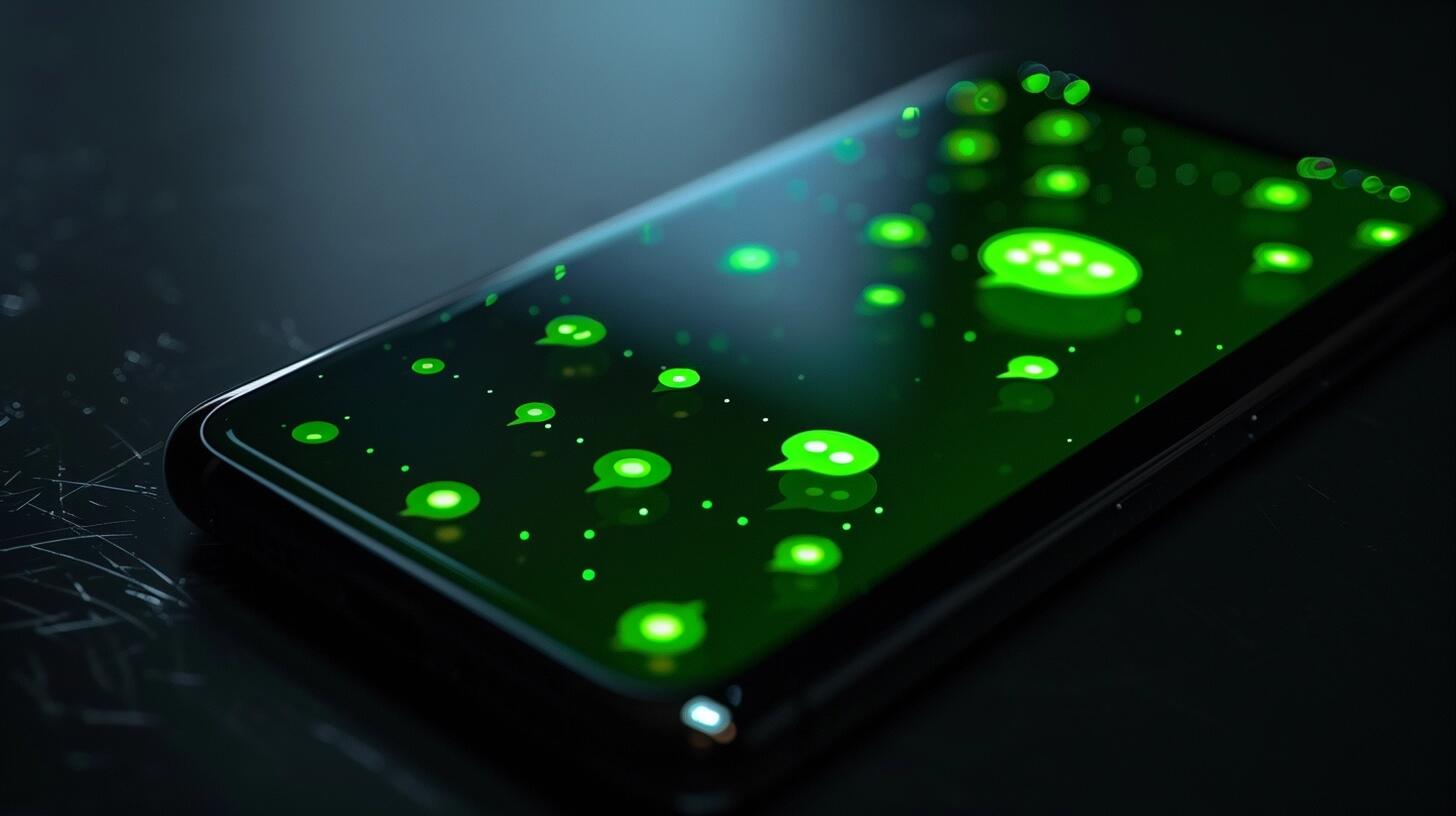 Teléfono celular mostrando una conversación en la aplicación WhatsApp, con un chat verde en la pantalla. La imagen ilustra la importancia y la prevalencia de la mensajería instantánea en la era digital, destacando cómo las aplicaciones como WhatsApp han revolucionado la forma en que nos comunicamos y mantenemos conectados a través de internet y las redes sociales. (Imagen ilustrativa Infobae)