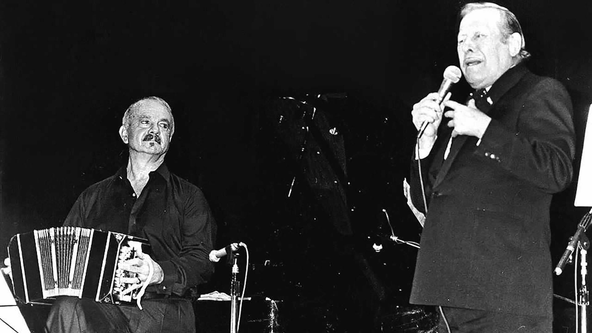 Roberto Goyeneche junto a Astor Piazzolla