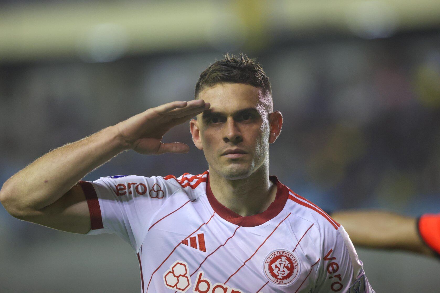 El primer gol de Santos Borré con la camiseta del Internacional de Portoalegre, fue en Copa Sudamericana 2024 - crédito Inter de Brasil Oficial