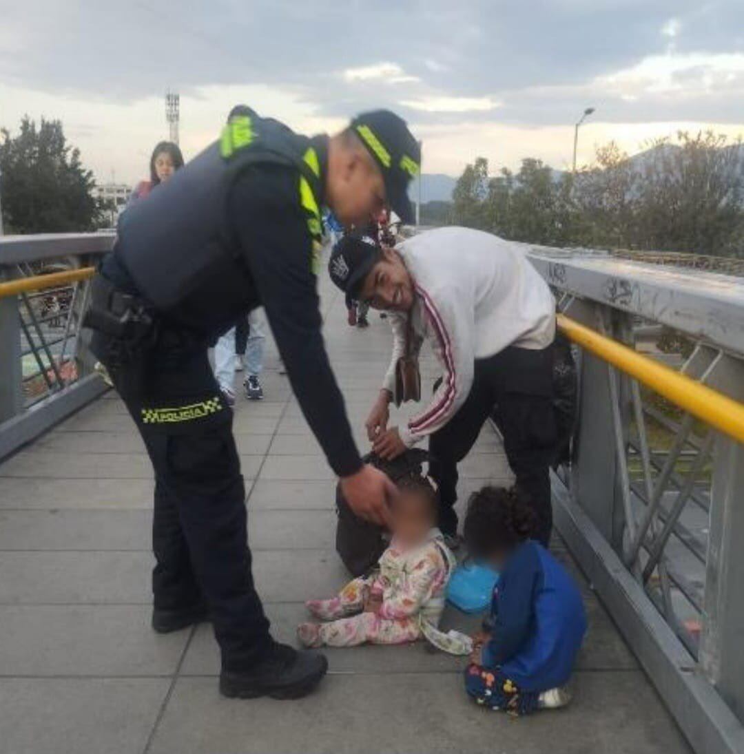 Los bebés y niños son instrumentalizados para generar lástima y ganar dinero - crédito @PoliciaBogota/X