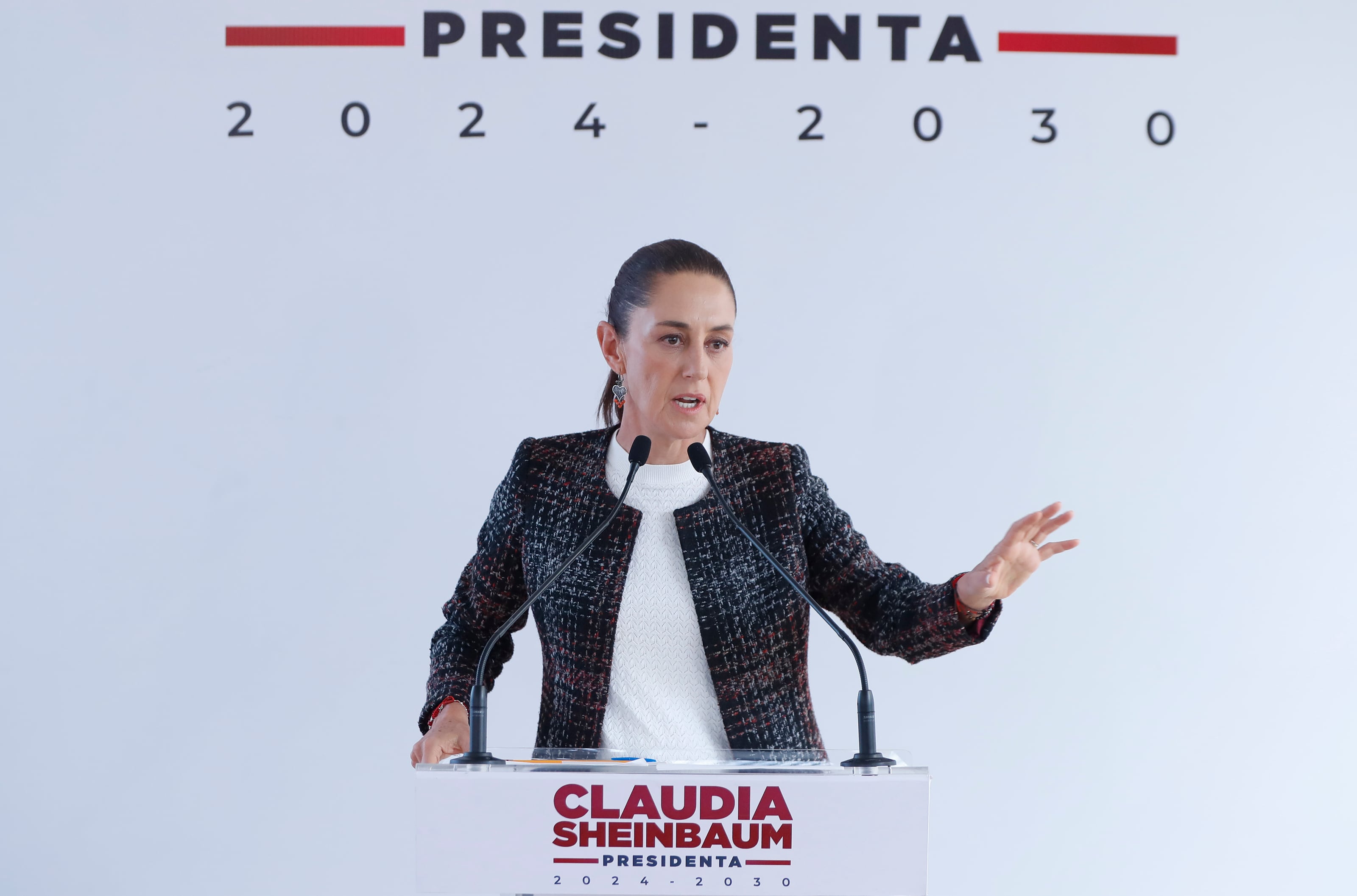 La presidenta electa de México, Claudia Sheinbaum tomará protesta el próximo 1 de octubre de 2024 (EFE/ Mario Guzmán)