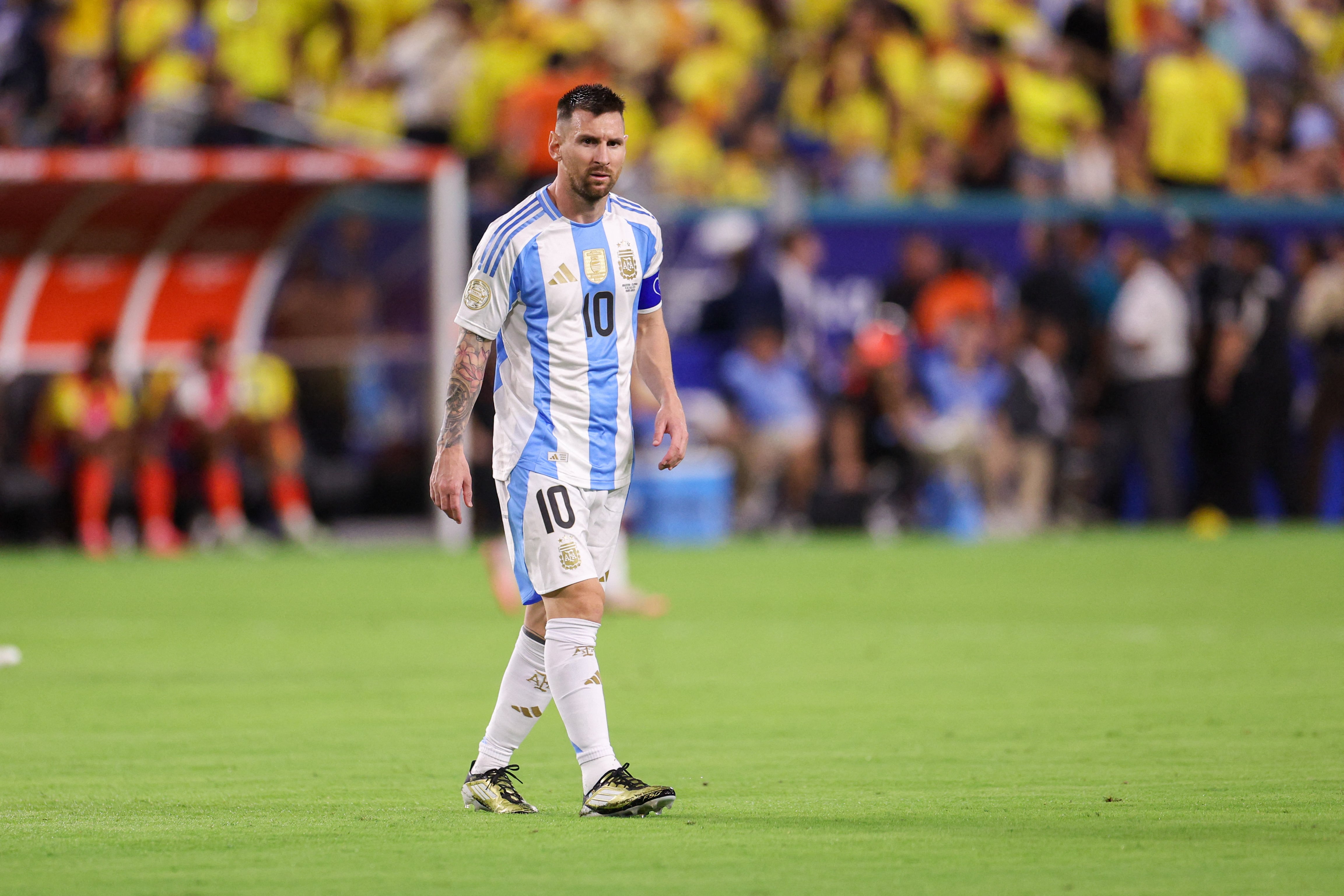 Messi vuelve a la selección argentina tras recuperarse de su lesión (Nathan Ray Seebeck-USA TODAY Sports)