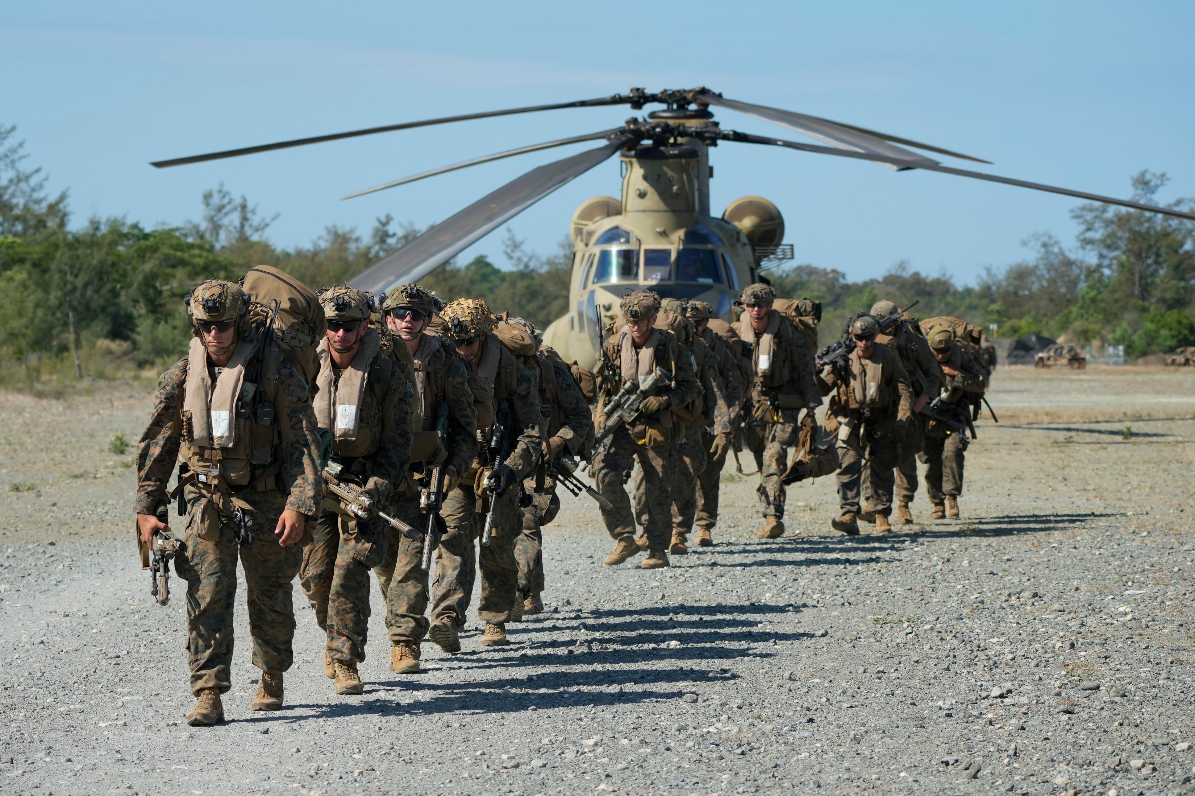 Soldados estadounidenses durante un ejercicio militar conjunto en Filipinas (AP Foto/Aaron Favila, archivo)