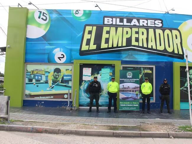 La Policía procedió a realizar la extinción de dominio a un billar propiedad de ex campeón nación al de la disciplina acusado de varios delitos - crédito redes sociales