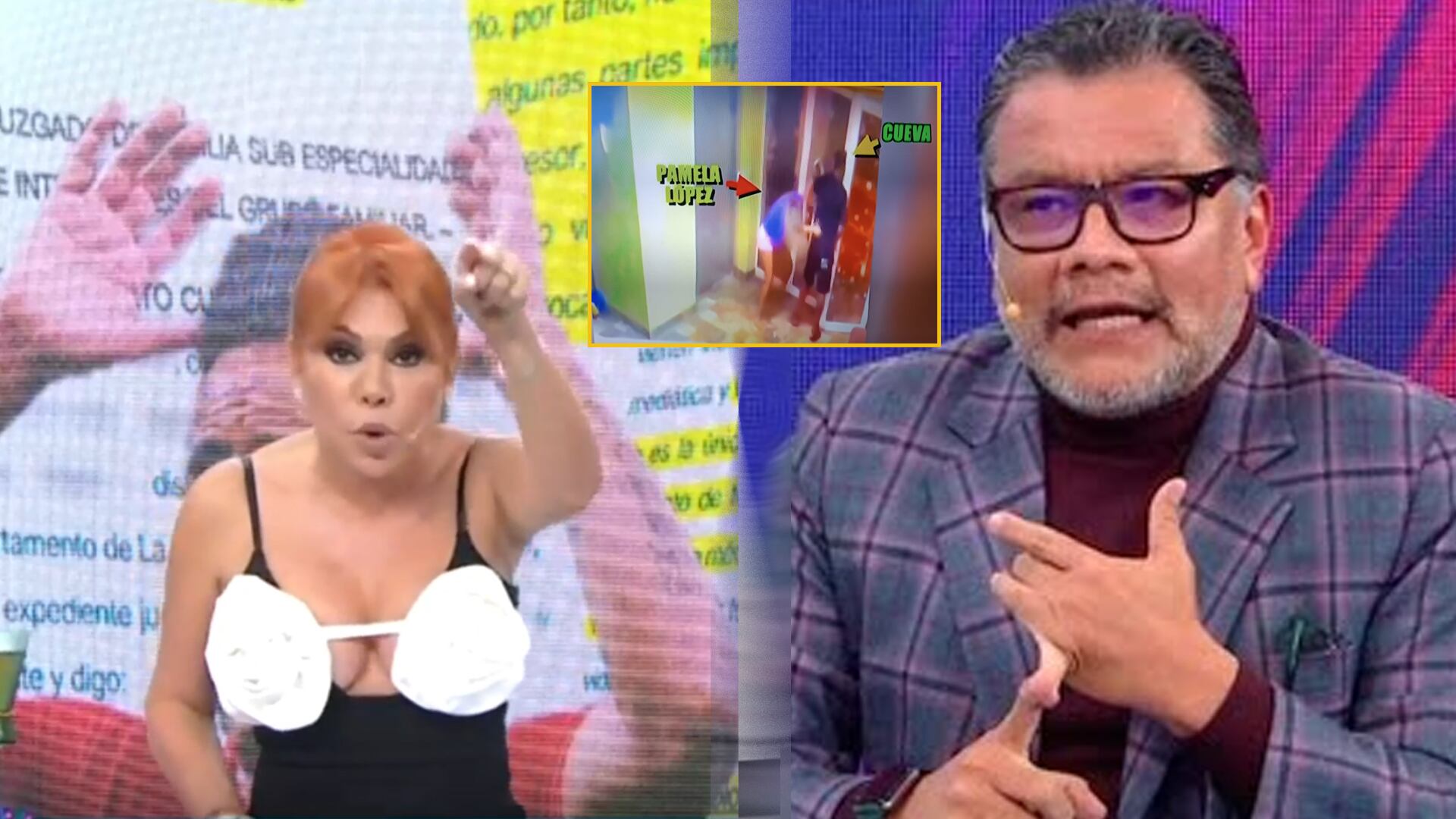 Magaly Medina tilda de 'bruto' a Tomás Angulo: “No tolero que justifique la violencia de Christian Cueva”. (Captura: Magaly TV La Firme)