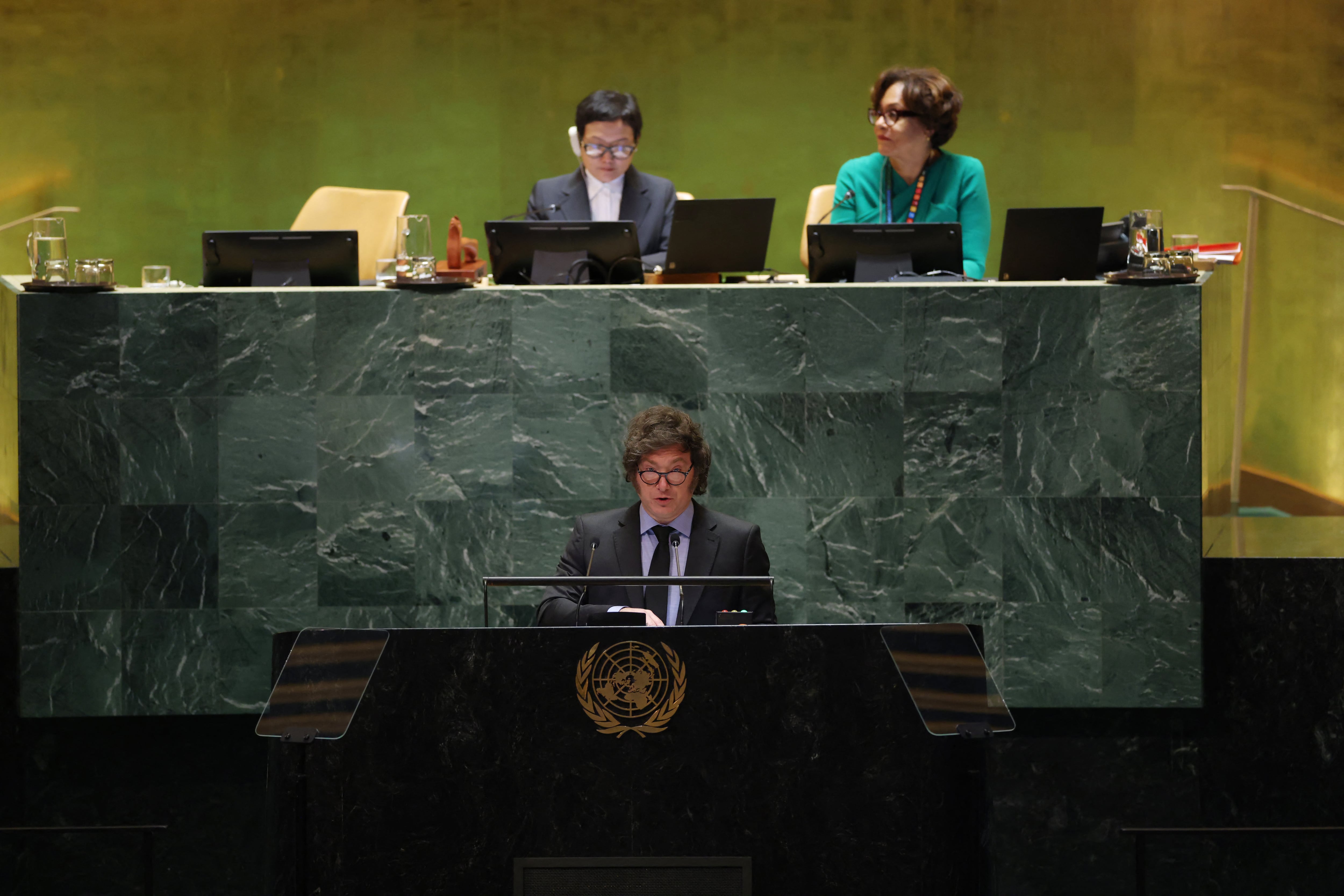 Javier Milei en 79 Asamblea General de las Naciones Unidas