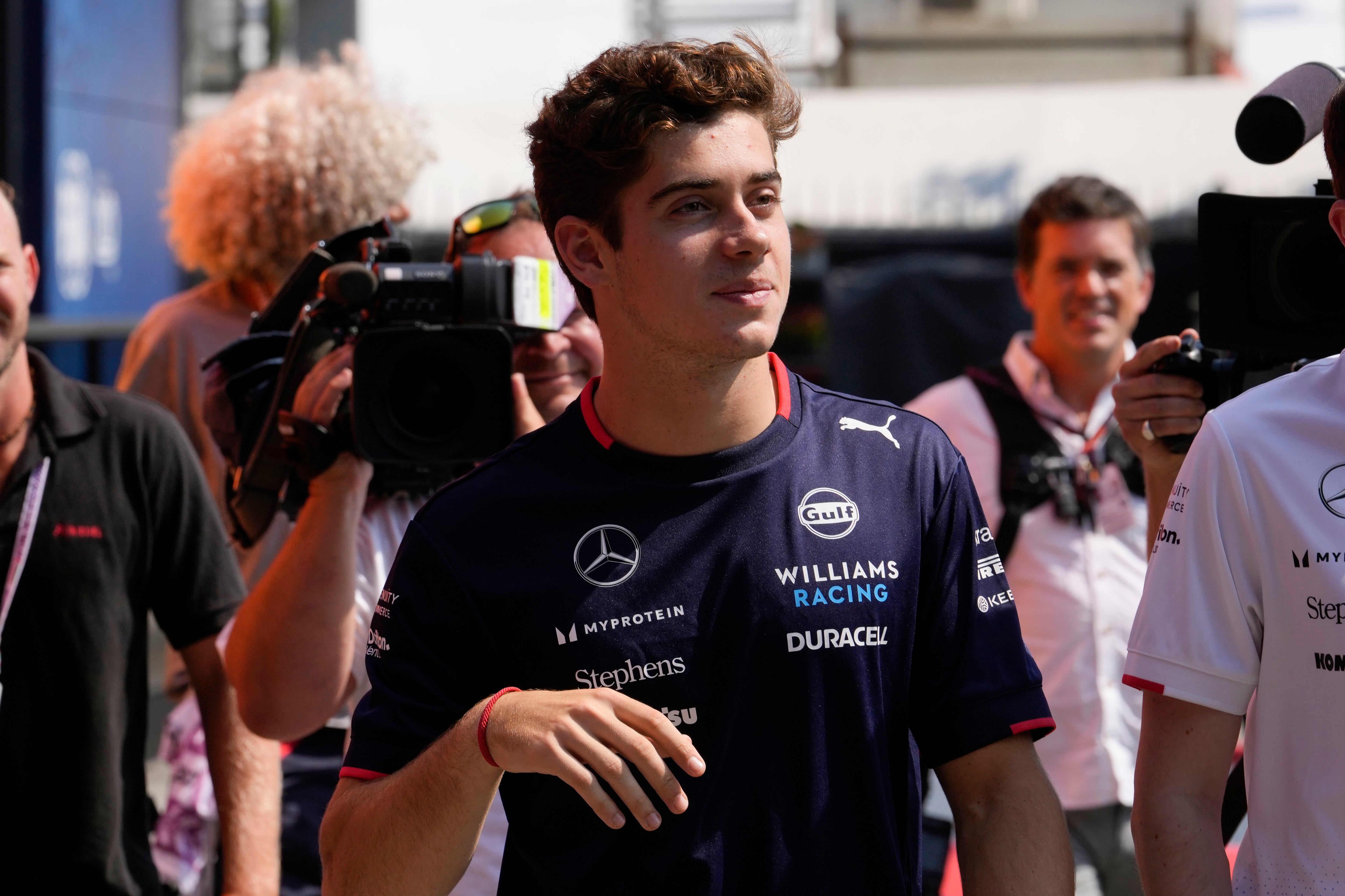 El piloto argentino Franco Colapinto (Williams) tendrá su estreno oficial en F1 en el circuito de Monza (AP Foto/Luca Bruno)