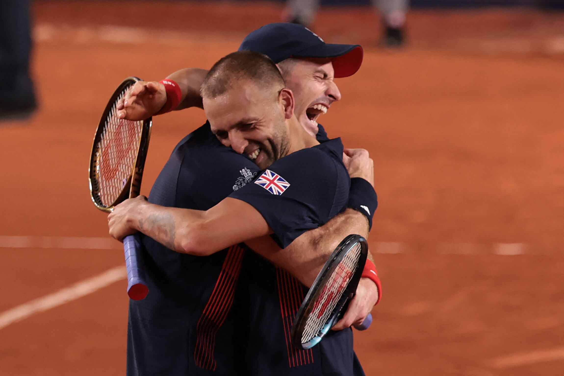 El festejo de la dupla Murray-Evans (REUTERS/Claudia Greco)