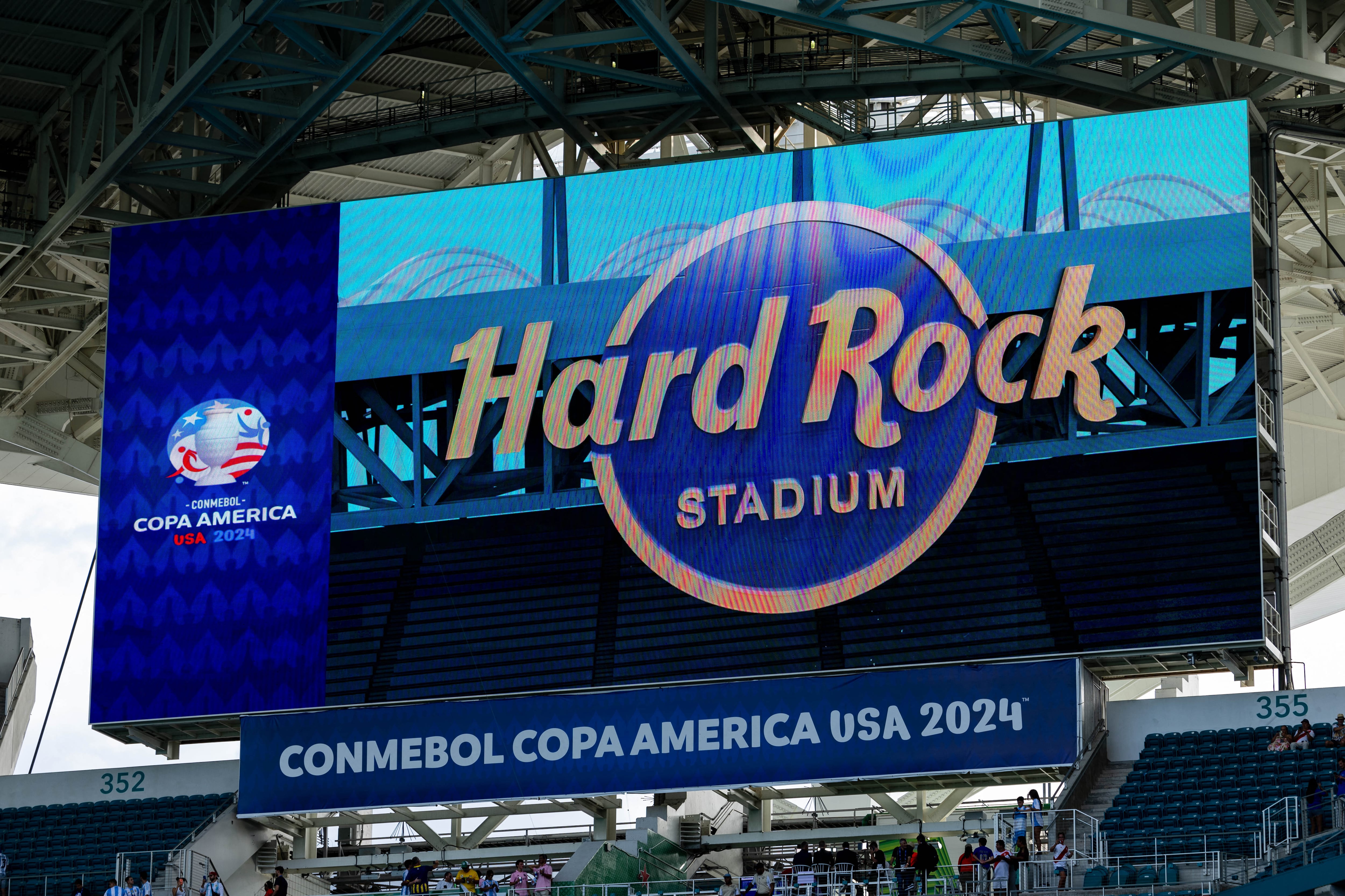 El Hard Rock Stadium en Miami será el escenario en el que se reunirán miles de aficionados del fútbol par ver la final de la Copa América - crédito USA TODAY Sports