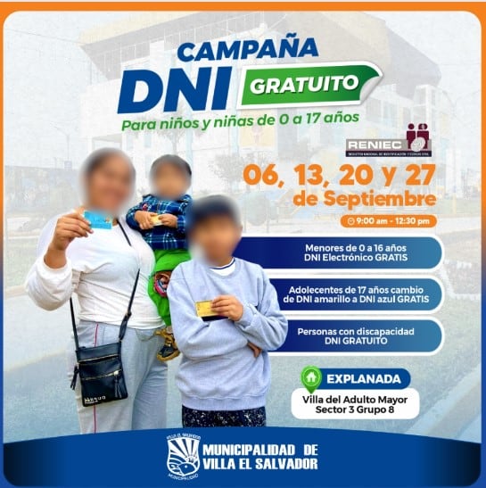 dni electrónico en villa el salvador