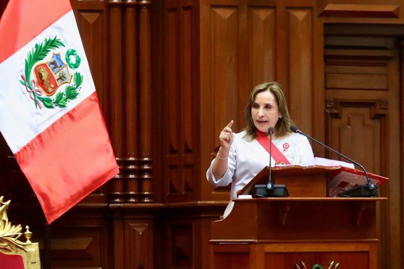 El Gobierno de Dina Boluarte no reconoció los resultados en las últimas elecciones venezolanas - crédito Ernesto Arias/Congreso de Perú/Handout via REUTERS 