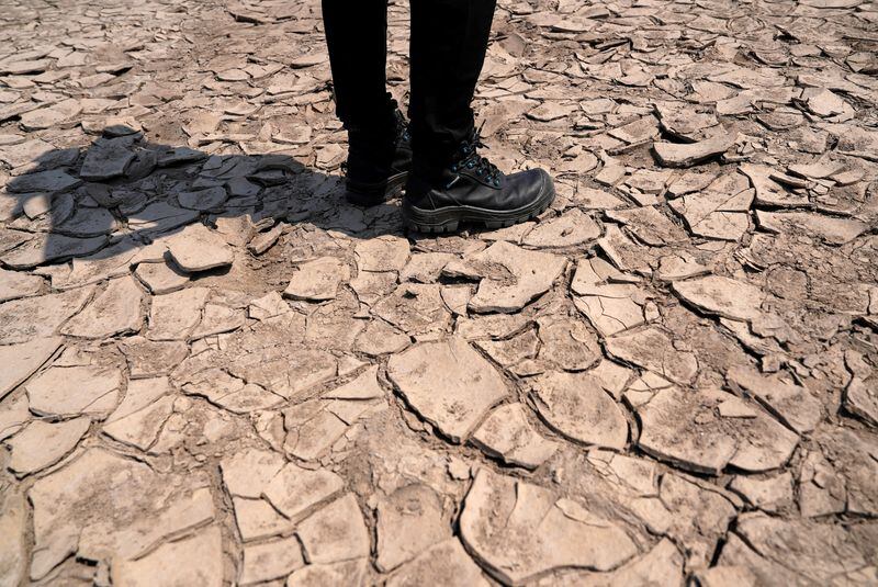 Uno de los bancos de arena expuestos debido a la sequía en el río Solimoes, estado de Amazonas, Brasil/ REUTERS/Jorge Silva