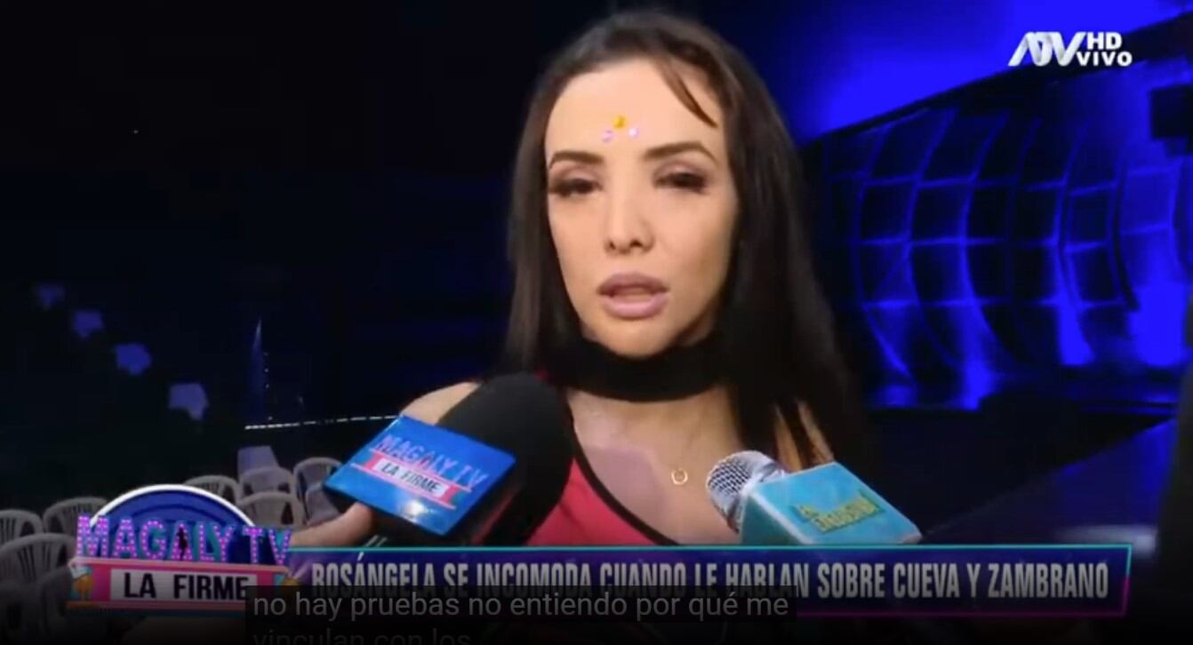 La vez que Rosángela Espinoza negó cualquier vínculo con Christian Cueva y Carlos Zambrano: “No hay pruebas”. (Captura: Magaly TV La Firme)