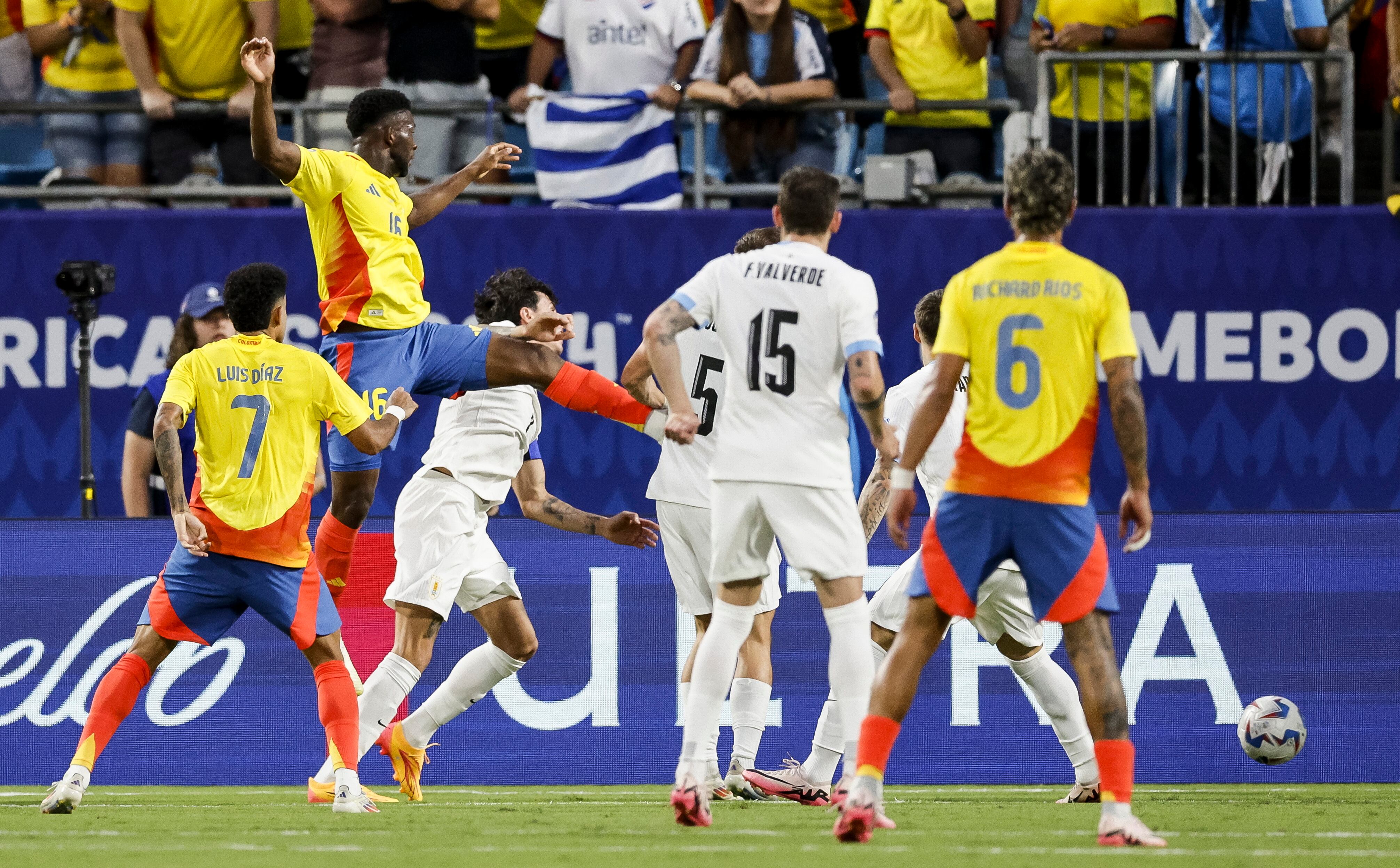 El colombiano Jefferson Lerma dio el pase a la final de la Copa América 2024 con su gol ante Uruguay crédito Erik S. Lesser /EFE 
