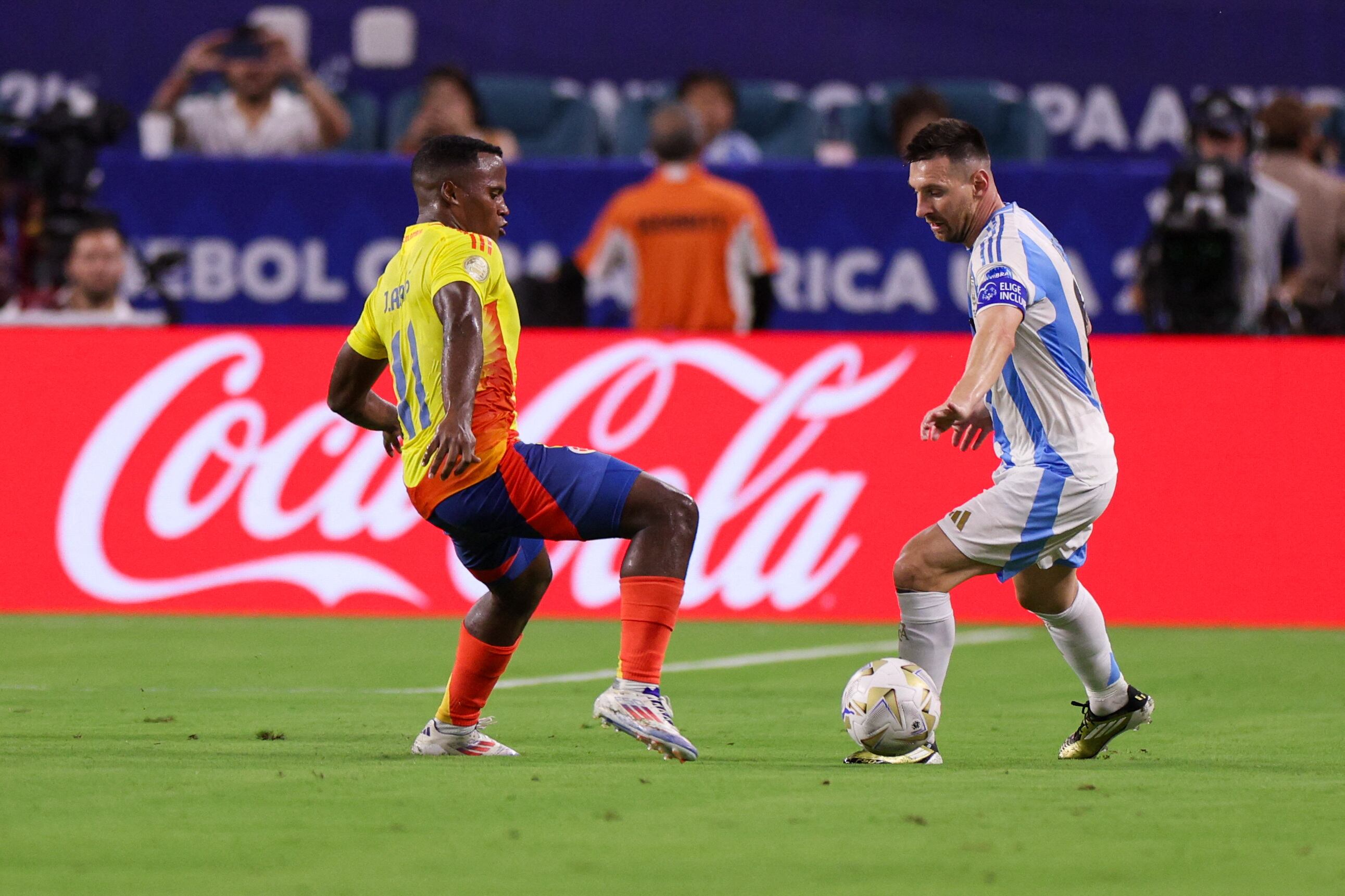 Colombia tendrá revancha con Argentina en las eliminatorias, luego de la final en la Copa América 2024 - crédito Nathan Ray Seebeck/USA TODAY Sports