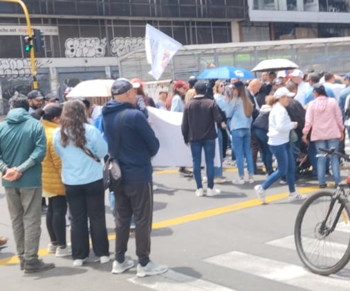 En otros dos puntos se registran marchas a esta hora - crédito @BogotaTransito/X