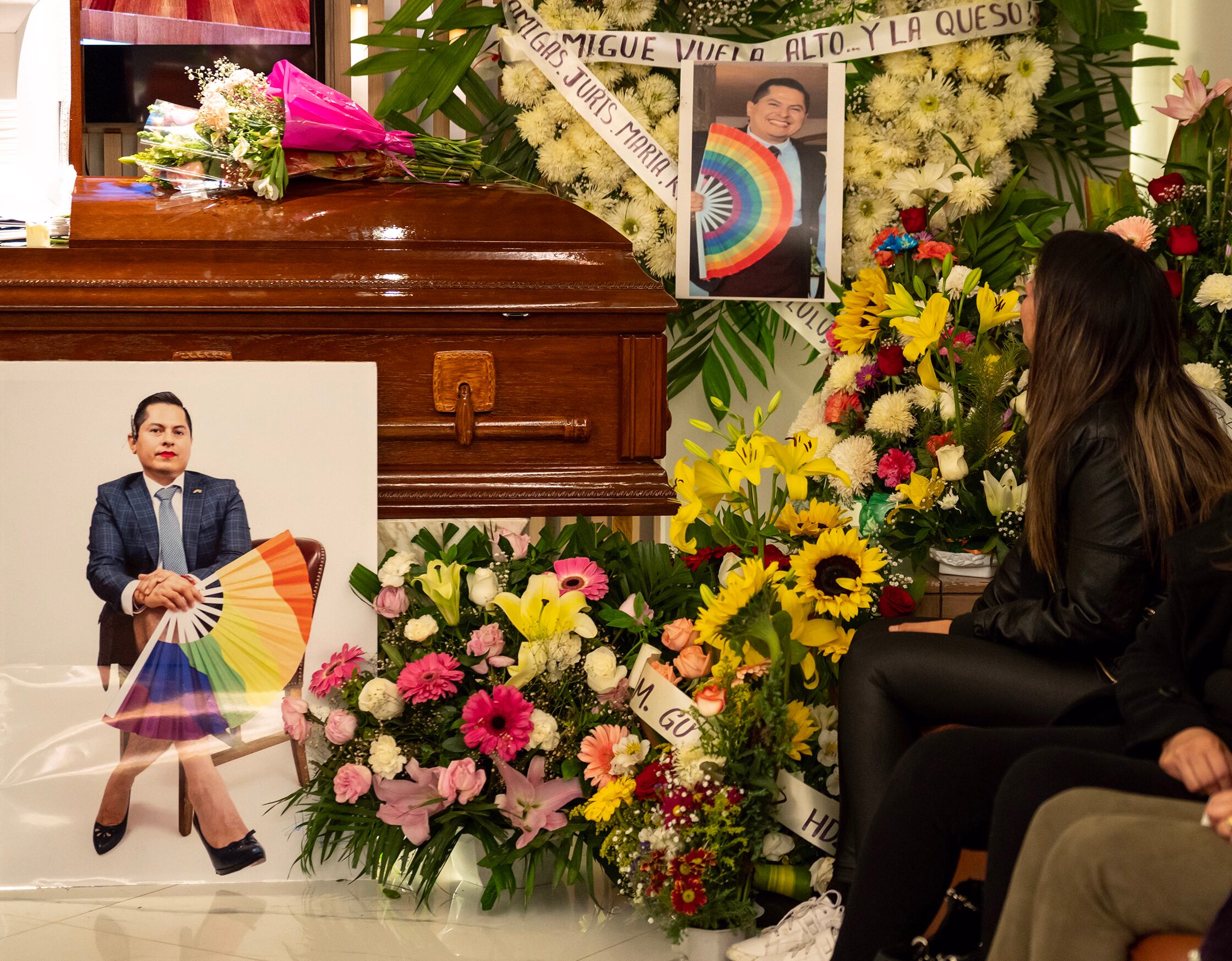 Fotografía que muestra el funeral de Jesús Ociel Baena Saucedo, el 15 de noviembre de 2023, en la ciudad de Saltillo en el estado de Coahuila (México). EFE/Miguel Sierra
