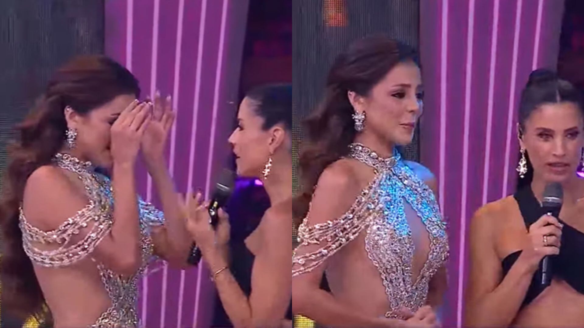 Luciana Fuster lloró al entregar su corona en el Miss Grand Perú.