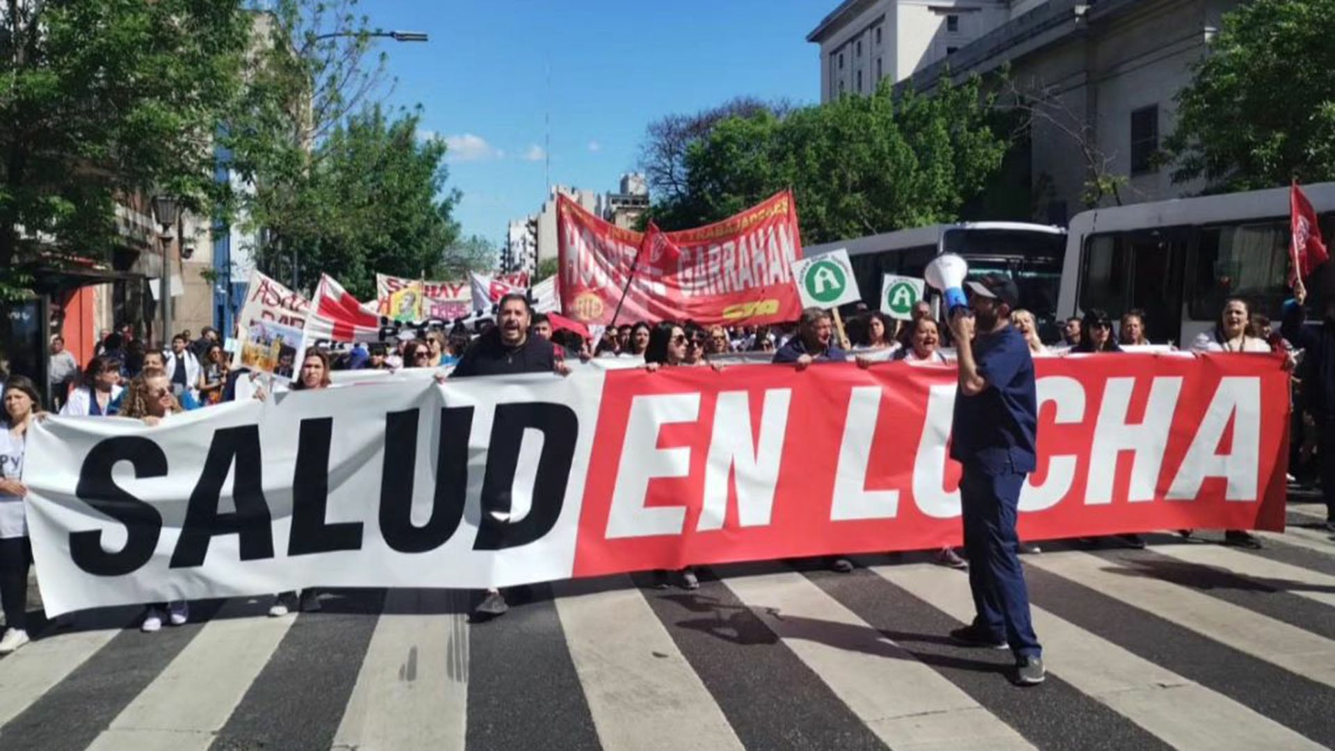 Movilización de trabajadores del Hospital Garrahan