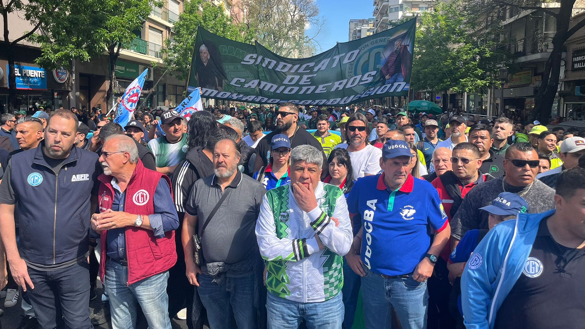 Pablo Moyano en la marcha universitaria