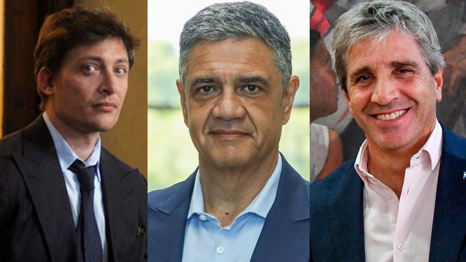 Santiago Caputo, Jorge Macri y Luis Caputo