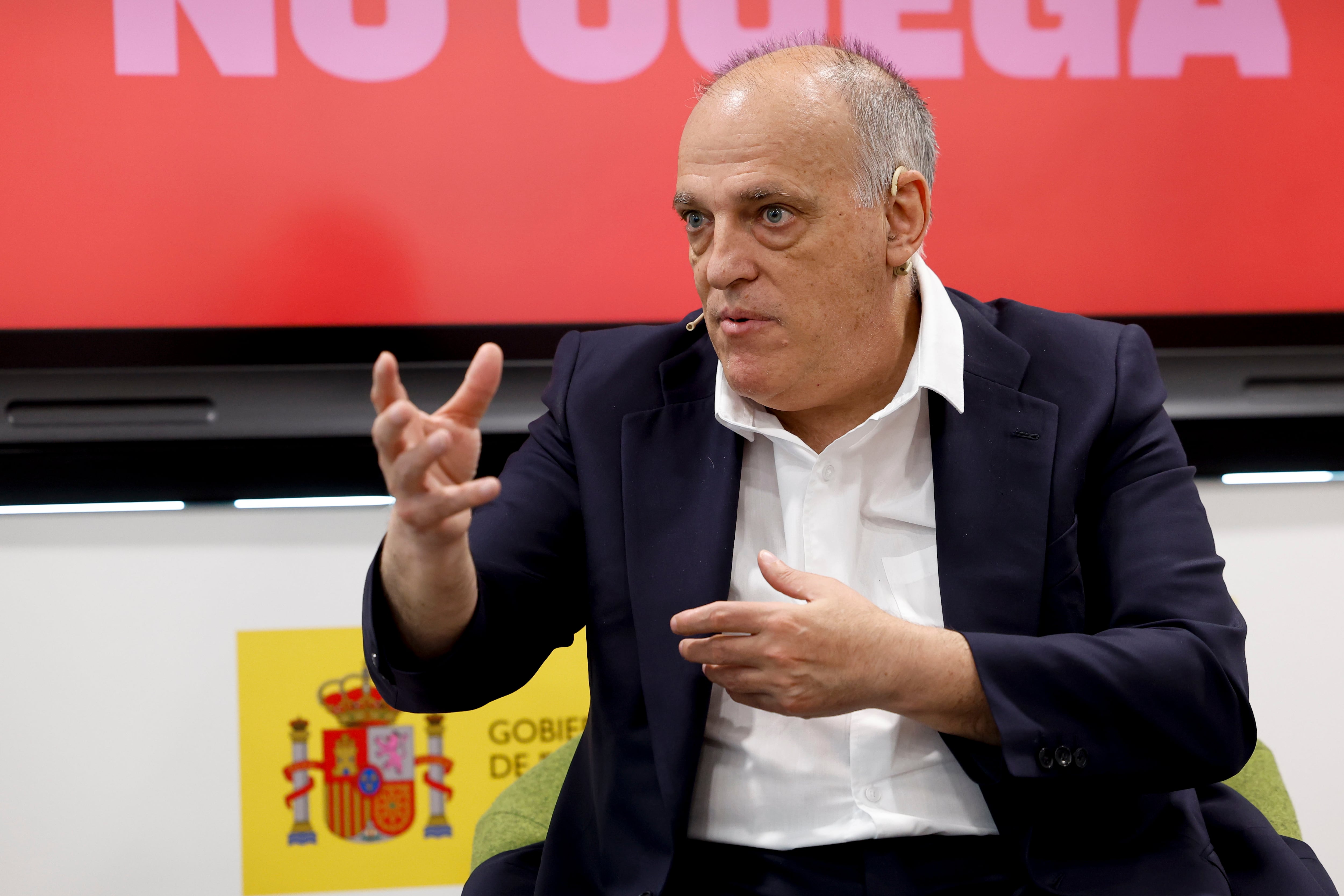 Javier Tebas, presidente de LALIGA, celebró el fallo judicial (Foto: EFE/ Chema Moya) 