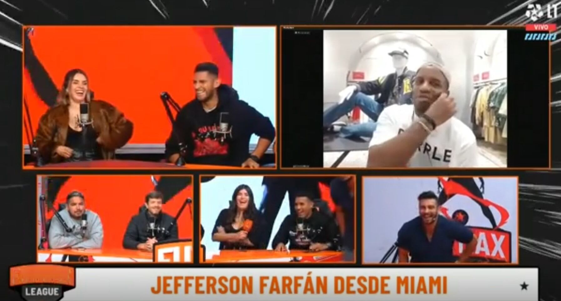 Jefferson Farfán aclara si Paco Bazán será invitado a ‘Enfocados’ tras alcanzar los 100 mil suscriptores. (Captura: Futmax League)