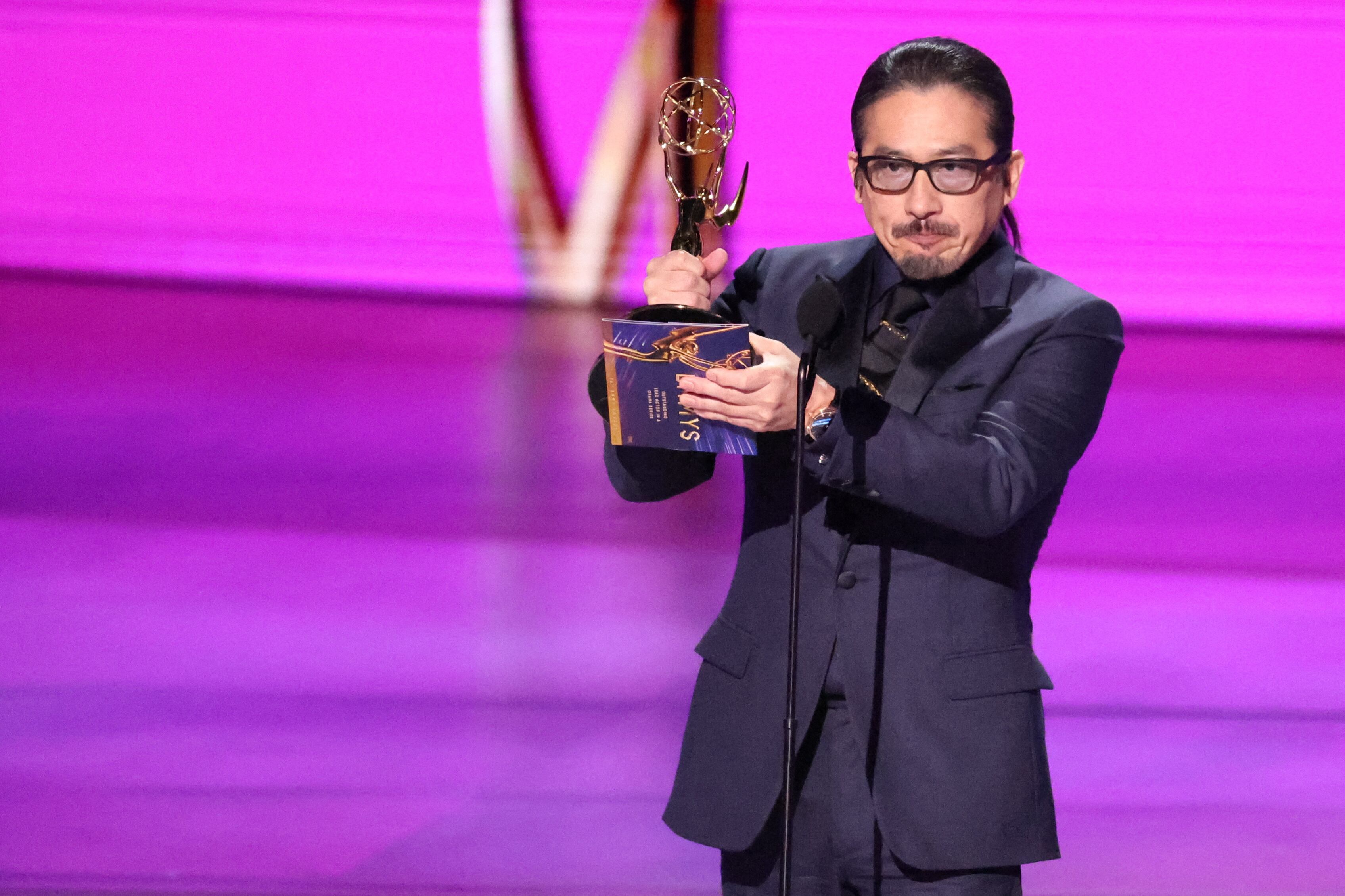 Hiroyuki Sanada ganó el Emmy a Mejor Actor Principal en una Serie Dramática por su papel en “Shōgun” (REUTERS/Mario Anzuoni)