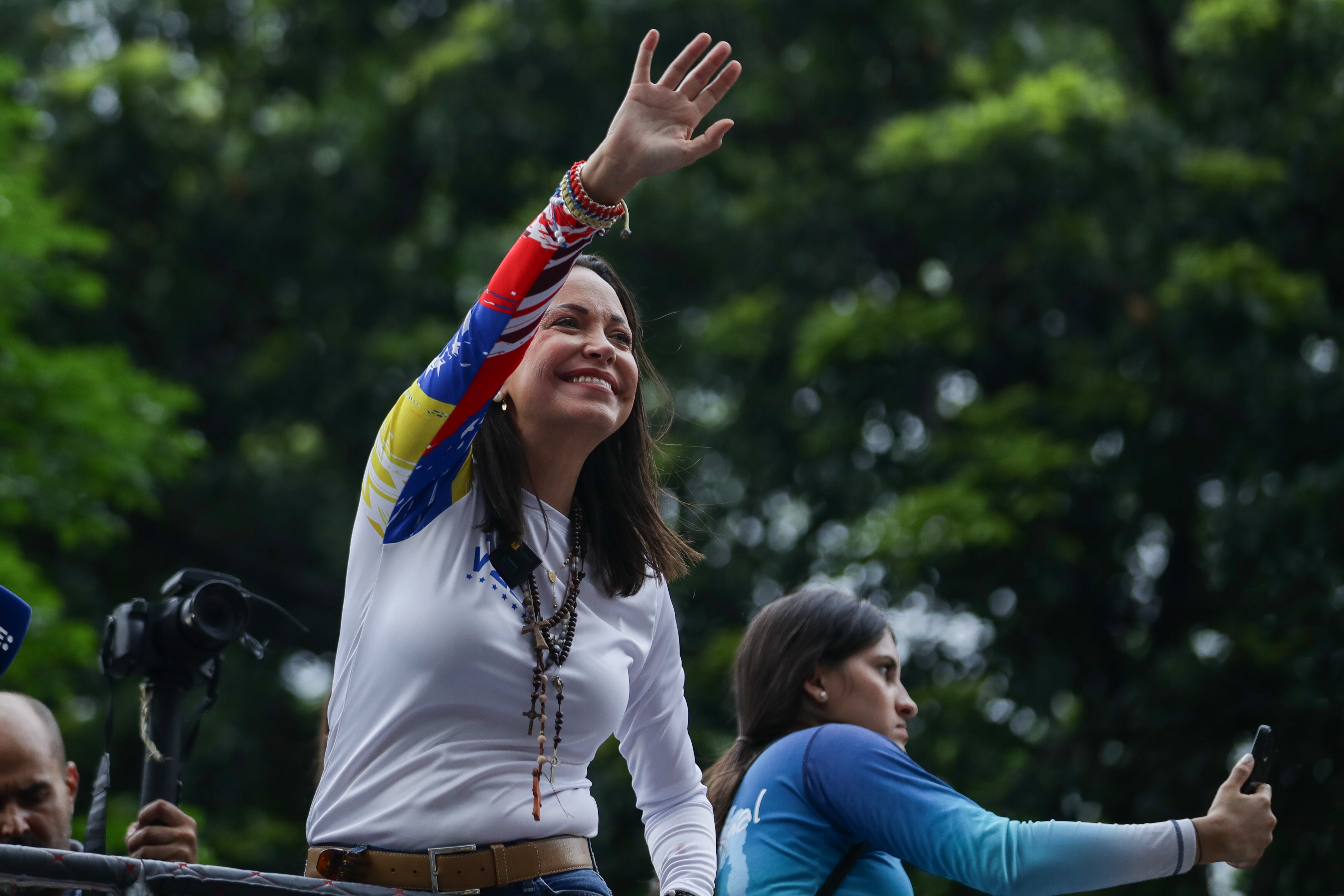 La líder opositora María Corina Machado (EFE/Ronald Pena R)