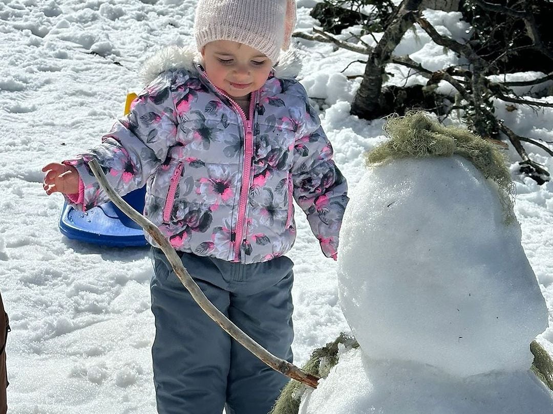 Chechu Bonelli en familia en Bariloche