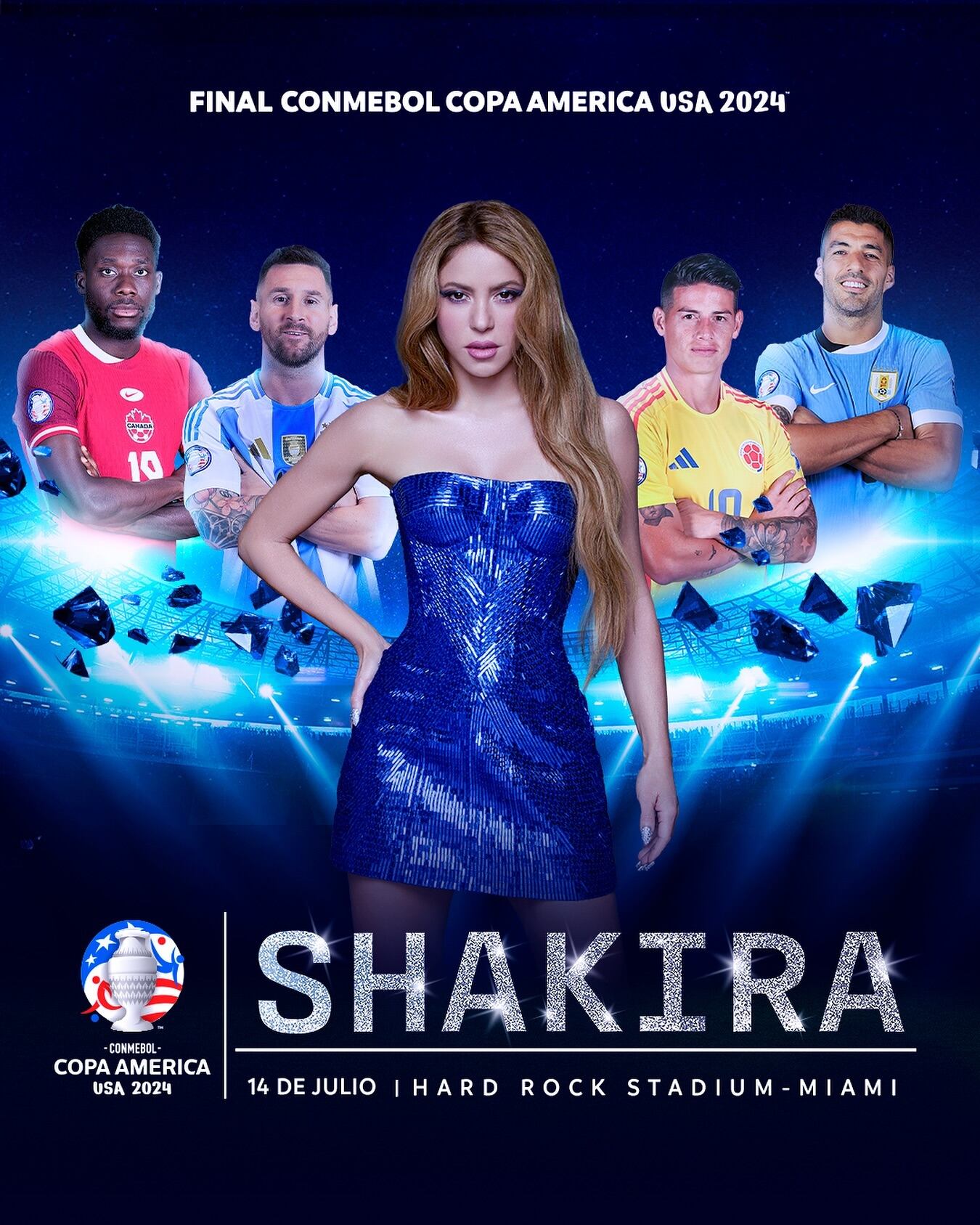 La cantante colombiana, Shakira, estará presente en el show de la final de la Copa América 2024. - créditos: Conmebol