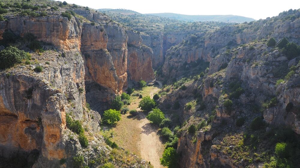 Imagen del Barranco de la Hoz Seca, en Zaragoza (Turismo Jaraba)