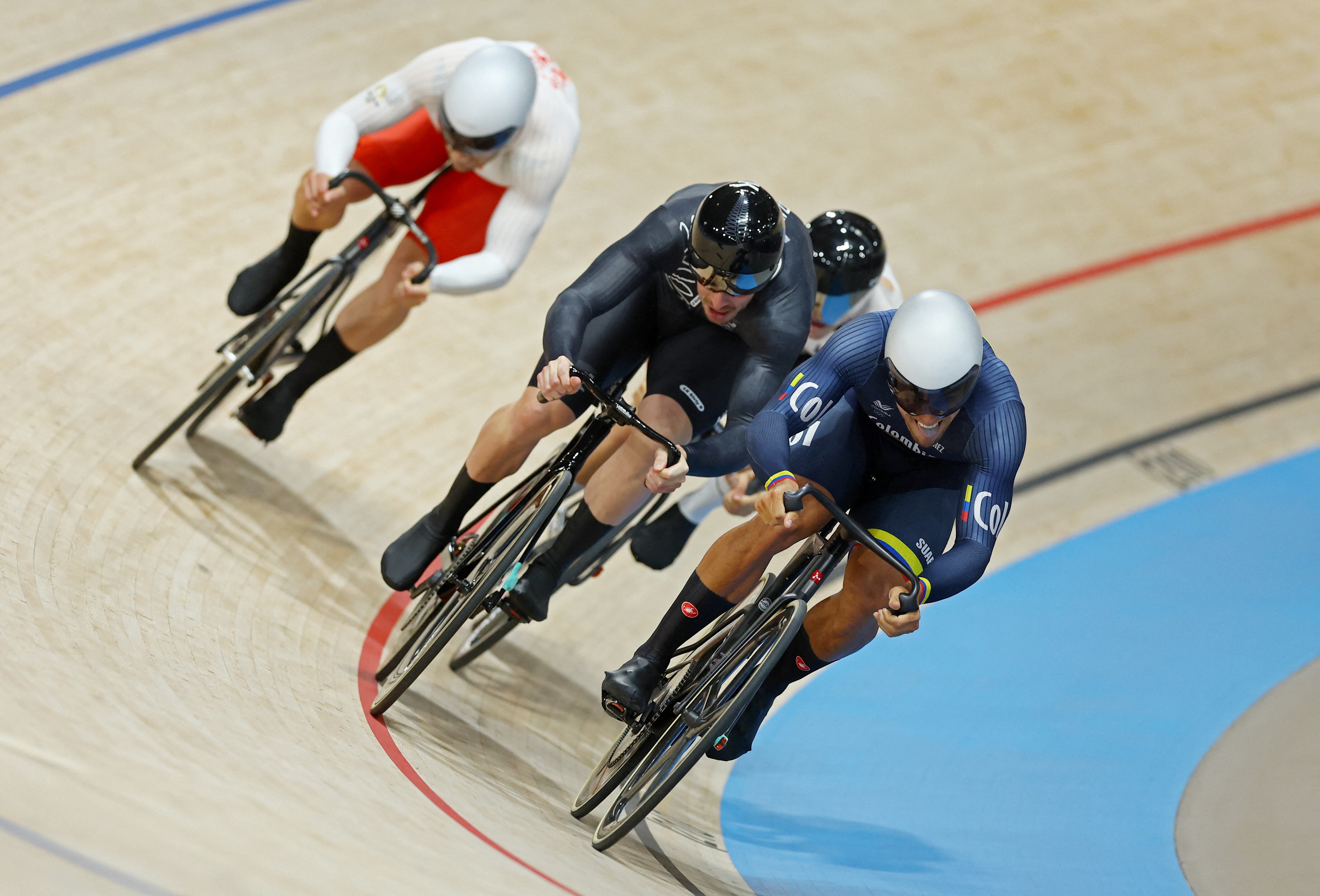 Cristian Ortega en las competencias del velódromo nacional de Francia - crédito REUTERS/Matthew Childs