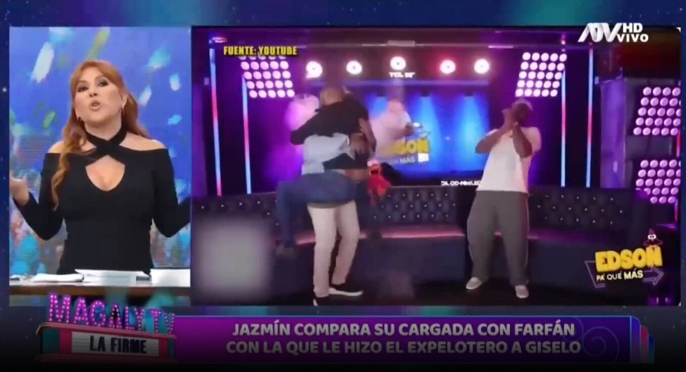 Magaly Medina responde a Jazmín Pinedo por la cargada de Jefferson Farfán a Giselo. (Captura: Magaly TV La Firme)