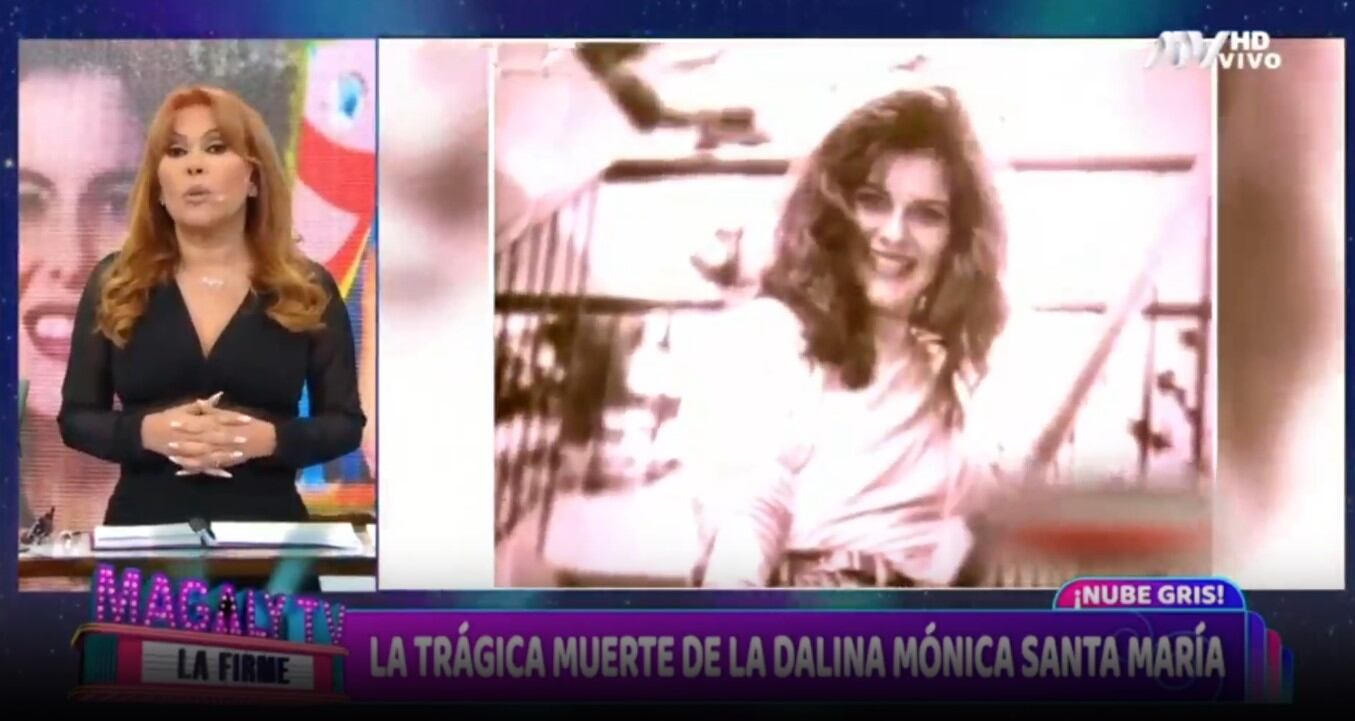 Magaly Medina recordó a Mónica Santa María: “La Dalina más bonita no pudo combatir sus demonios internos”. (Captura: Magaly TV La Firme)