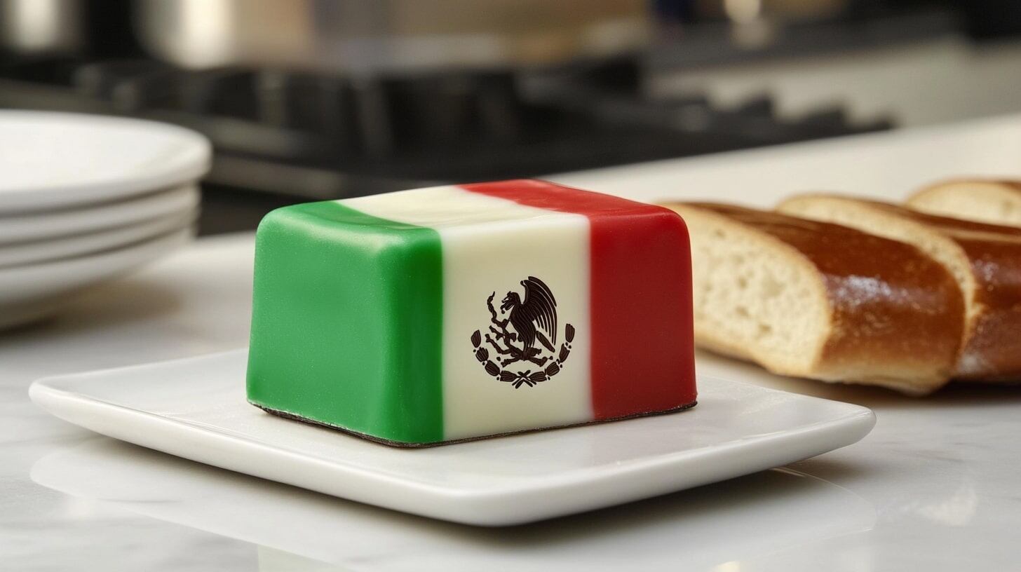 Imagen de gelatina mexicana en colores verde, blanco y rojo, representando la bandera. Otras opciones: postre tradicional, celebración nacional, dulces patrióticos. - (Imagen Ilustrativa Infobae)