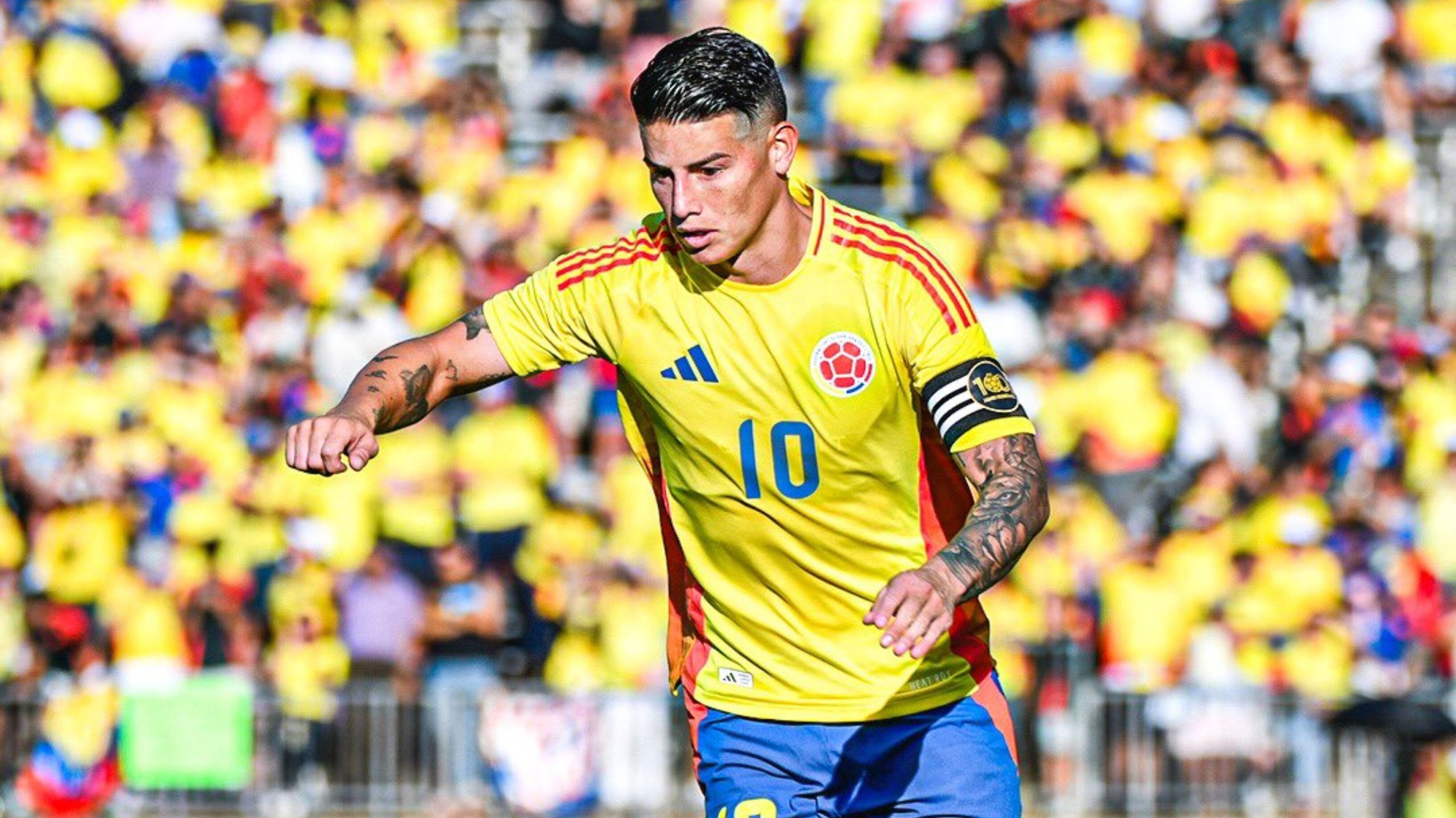 James Rodríguez celebró 100 partidos con la camiseta de la selección Colombia en la goleada 3-0 ante Bolivia - crédito Federación Colombiana de Fútbol