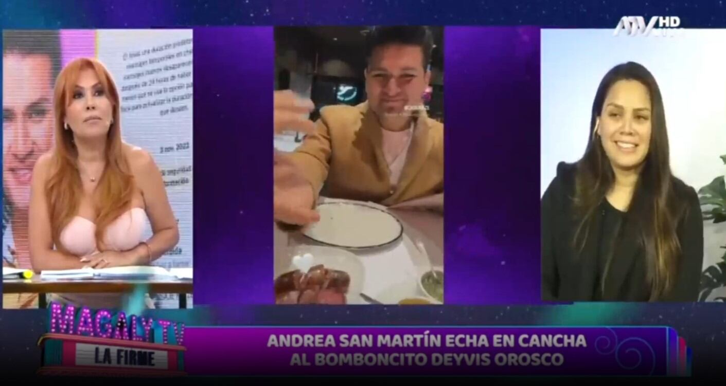 Andrea San Martín afirma que Deyvis Orosco frecuentaba saunas durante su relación. (Captura: Magaly TV La Firme)