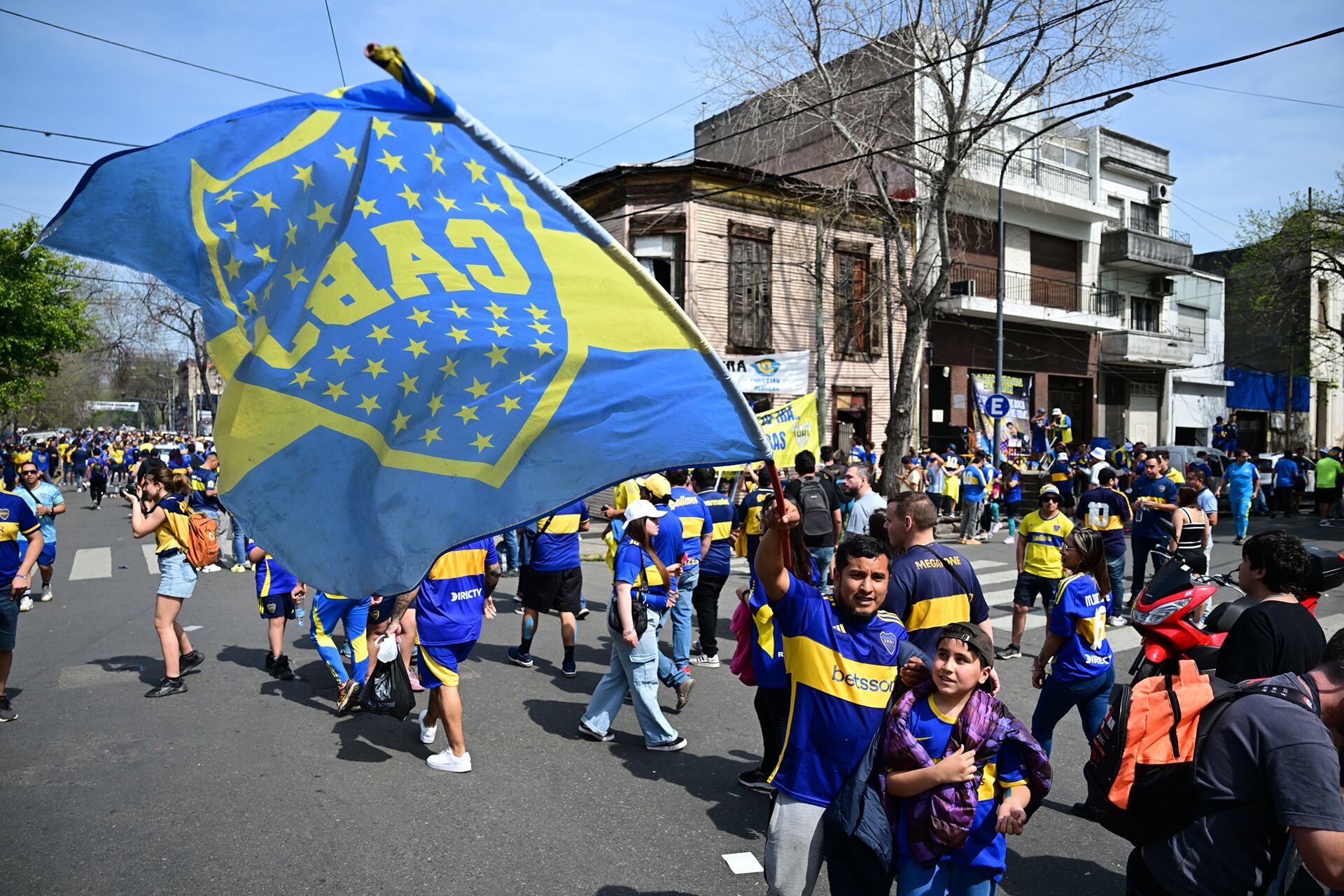 Clásico Boca vs River - Llegada de los hinchas de Boca