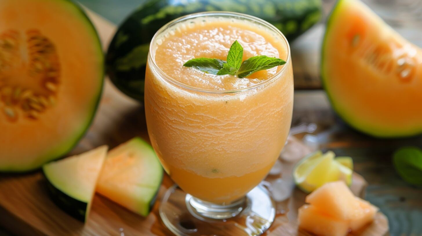 Jugo de melón, bebida refrescante de verano, melón fresco, opción natural y saludable, rica en vitaminas, ideal para hidratarse y disfrutar del dulce sabor del melón - (Imagen Ilustrativa Infobae)